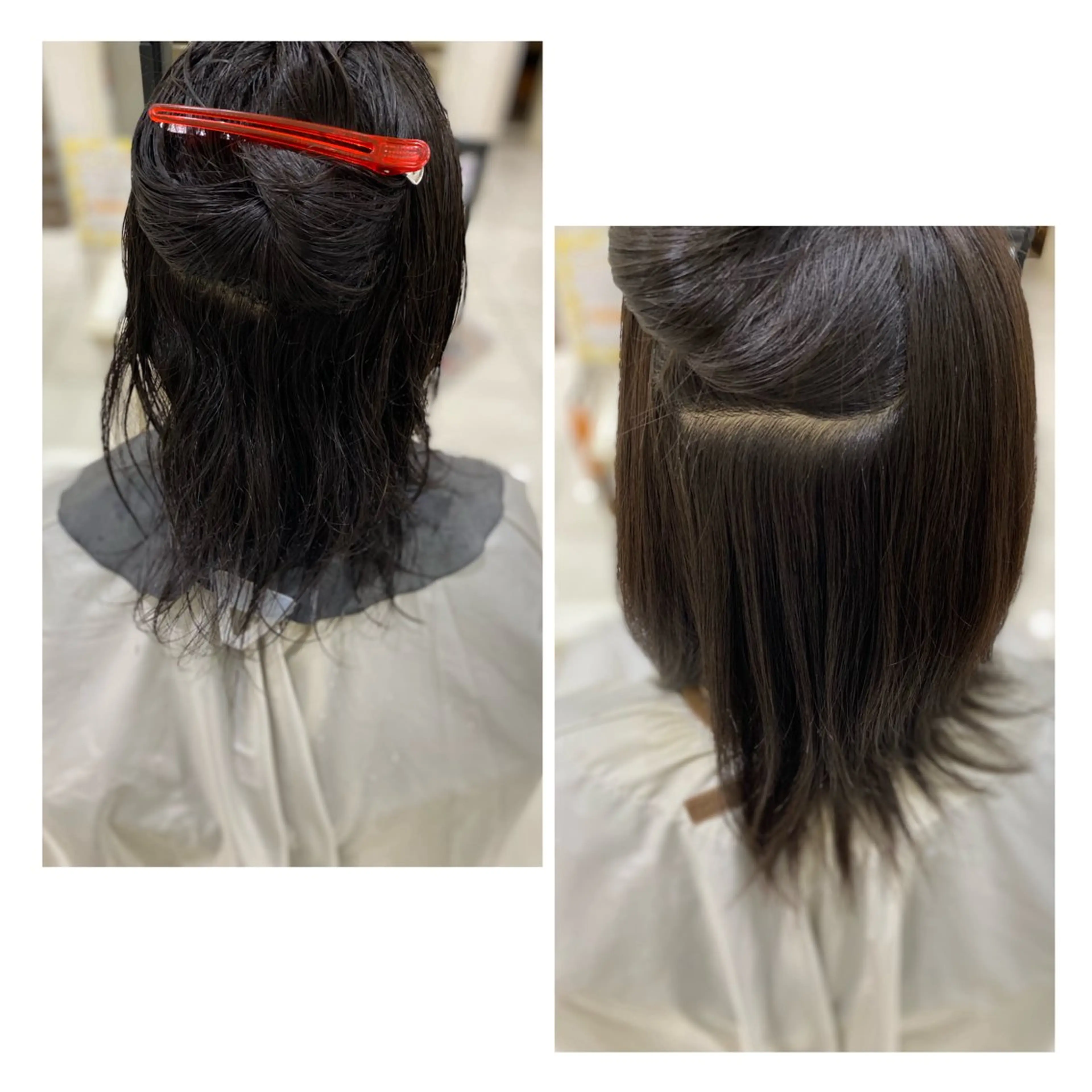 セミロング カット 縮毛矯正 トリートメント Ash志木/TOP 宮崎 瑠菜のヘアスタイル