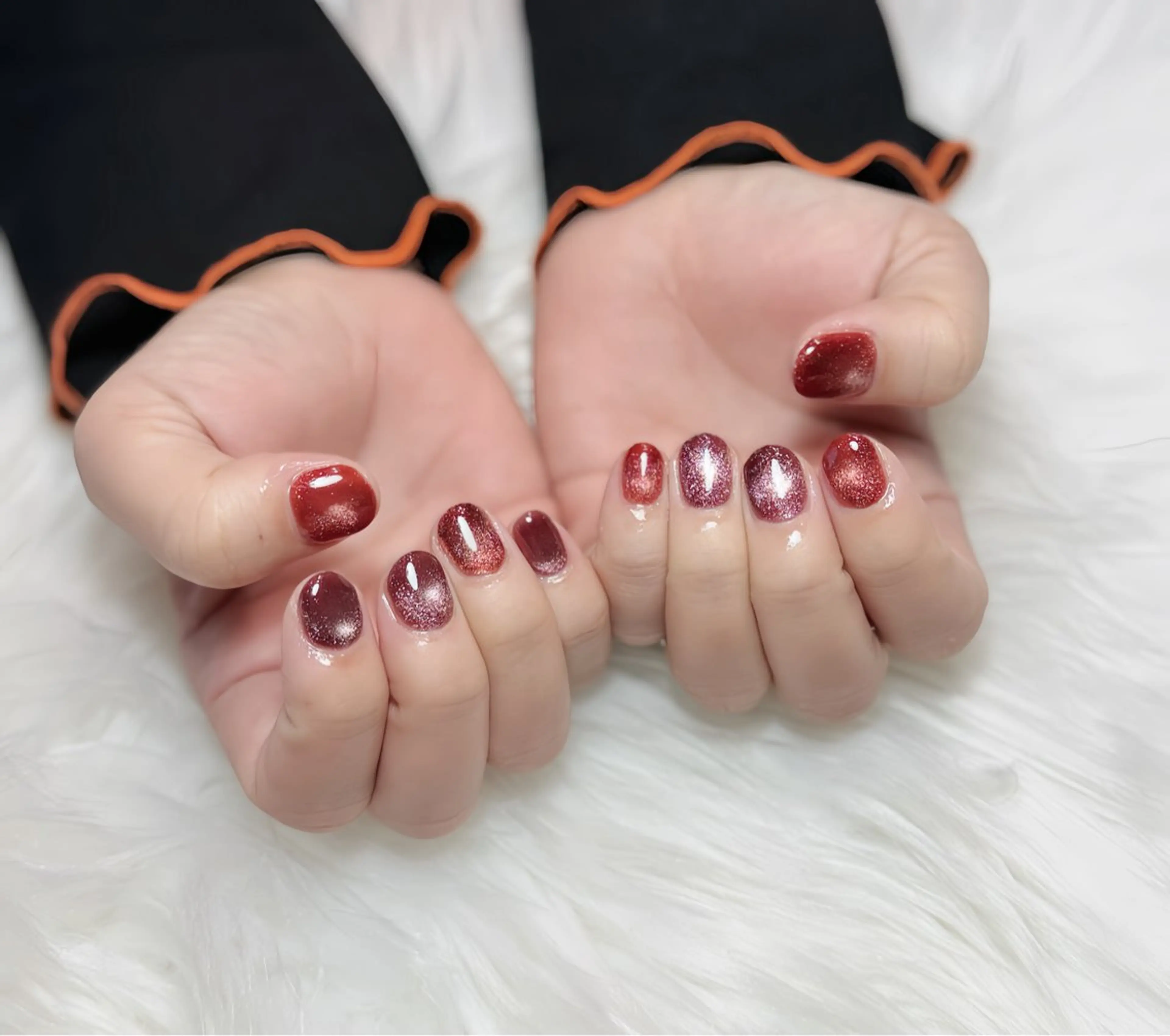 ネイル オーロラネイル チークネイル フットネイル フレンチネイル ジェルネイル ハンドネイル Nichi Nails❤️のネイルデザイン