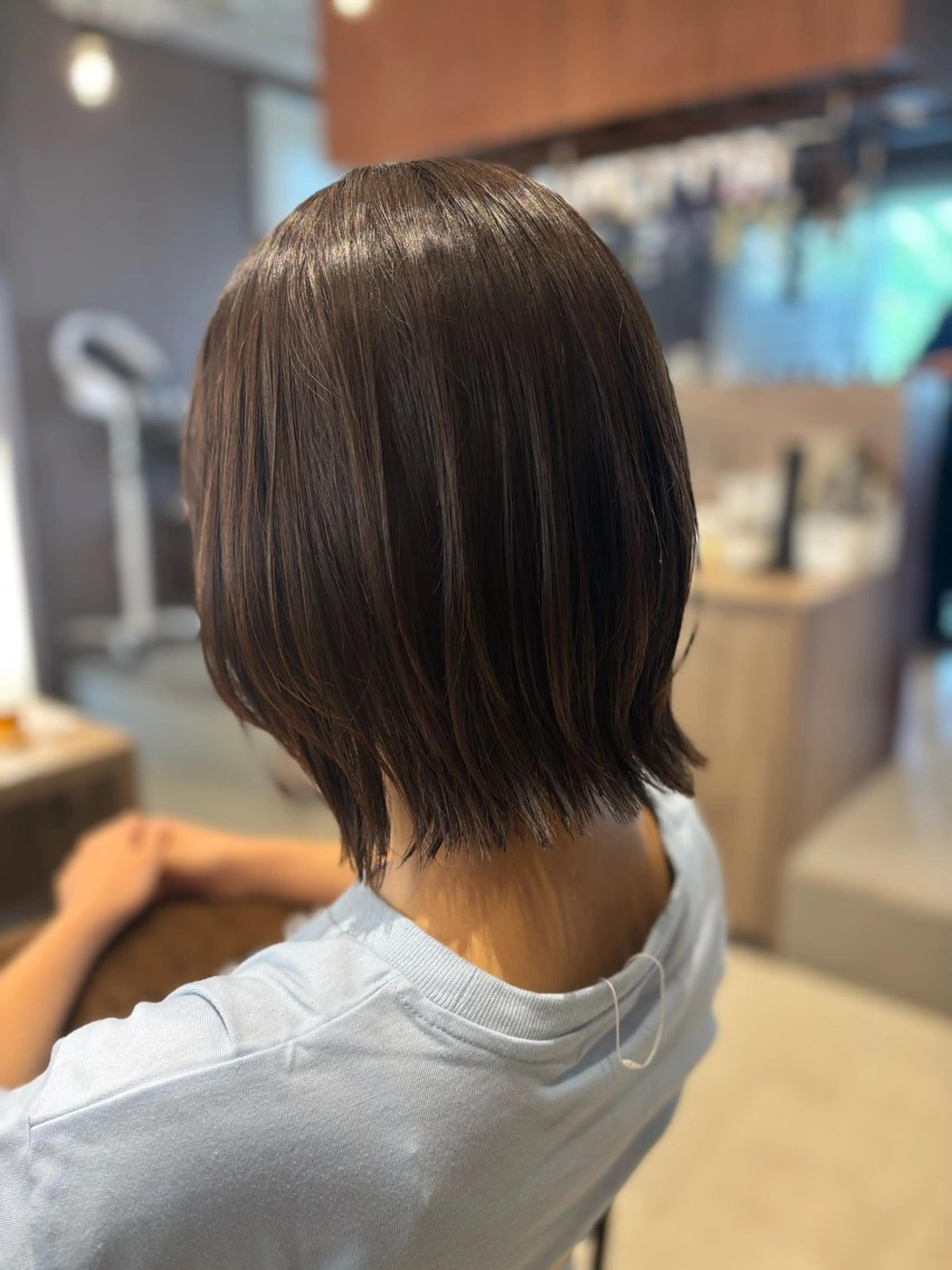 ミディアム ボブレイヤー ボブ 顔周りカット レイヤーカット カット Iris by artina 武蔵小杉店【イリス バイ アルティナ】所属・レイヤーカット/ボブ /nene🍥⋆*のヘアスタイル