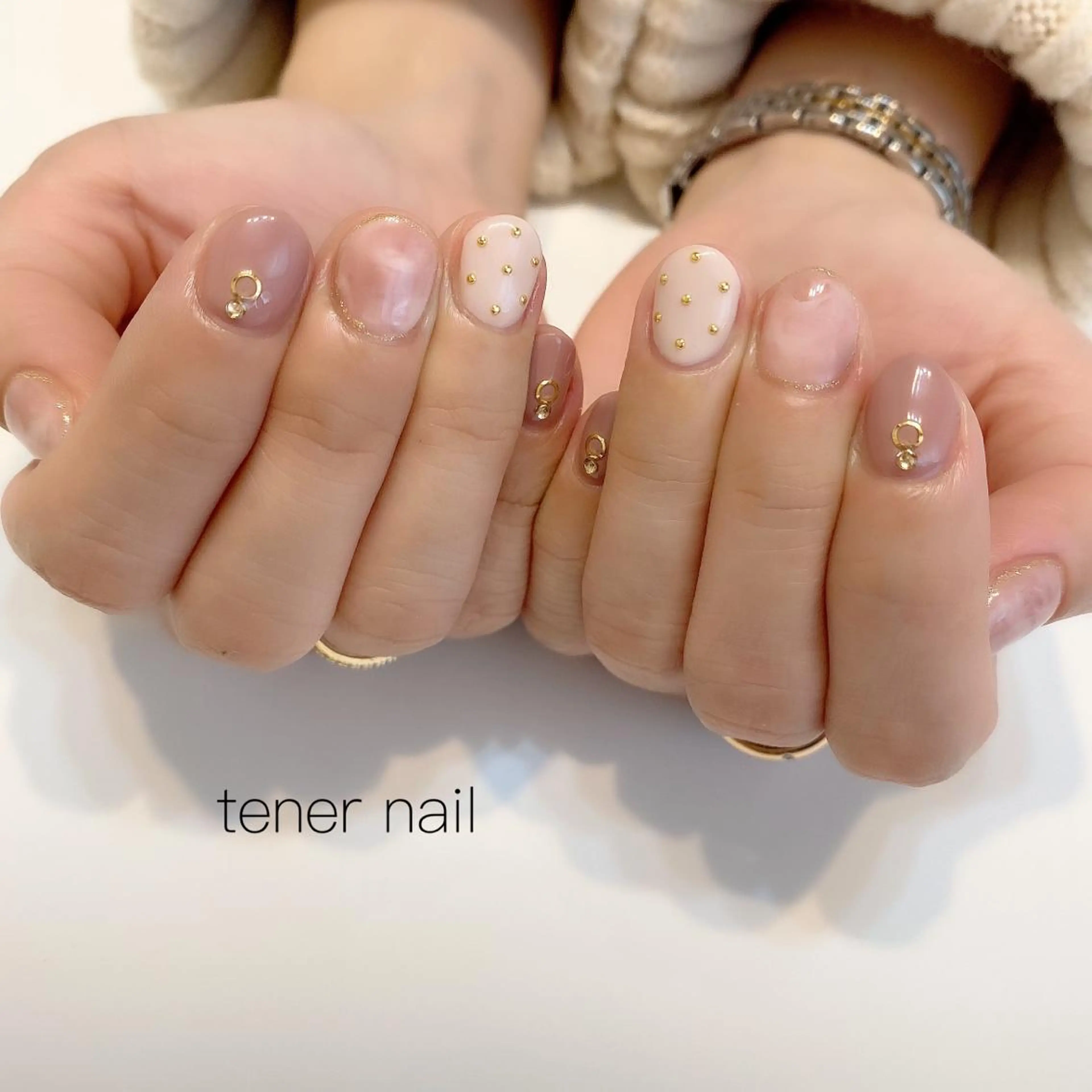 ネイル 大理石ネイル(マーブル) ピンク tener  nail  テネルネイル所属・テネルネイル tener nailのネイルデザイン