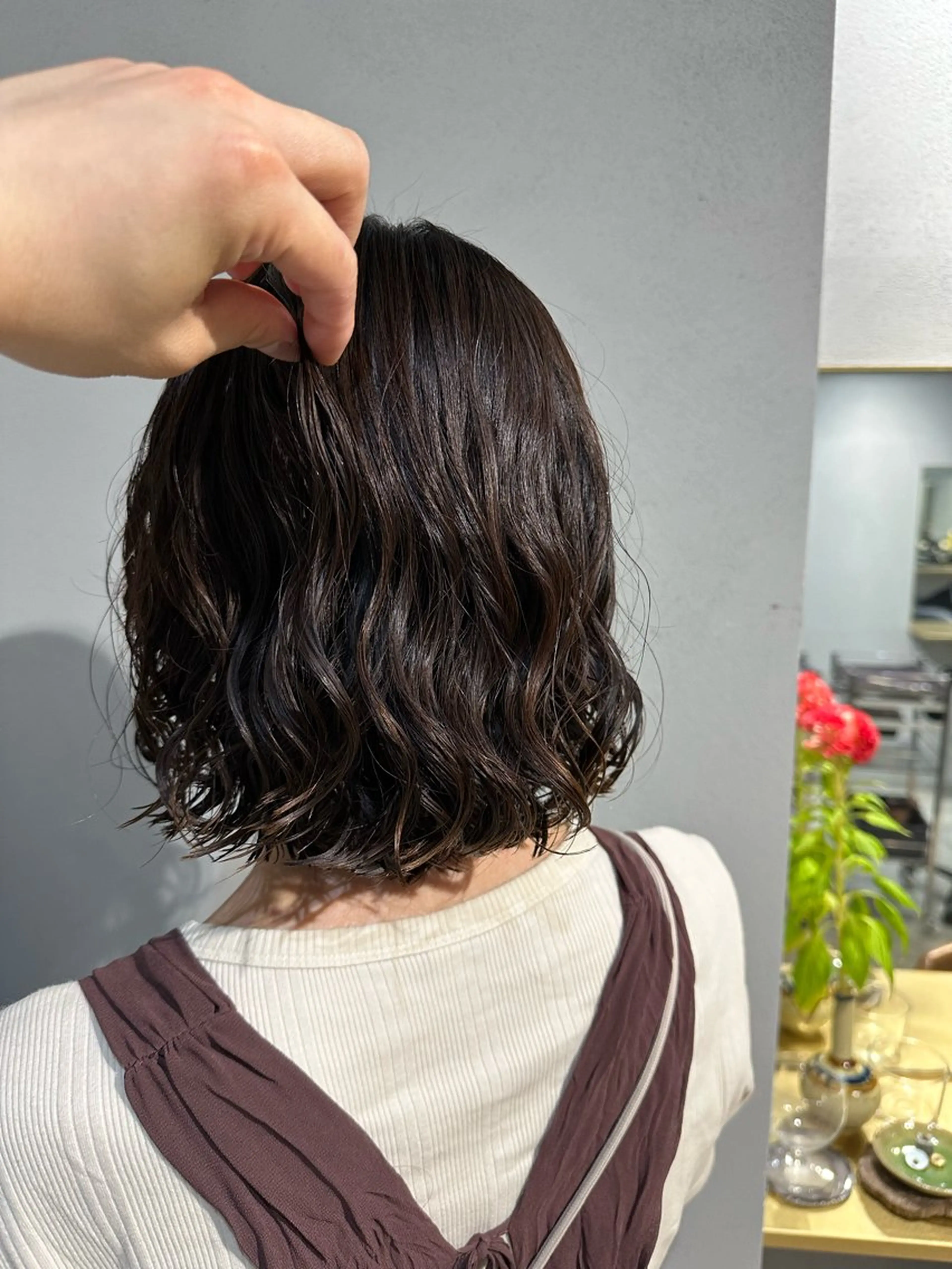 ミディアム パーマ ミディアムパーマ ボブ ウェーブパーマ/ レイヤー/齋藤大貴のヘアスタイル