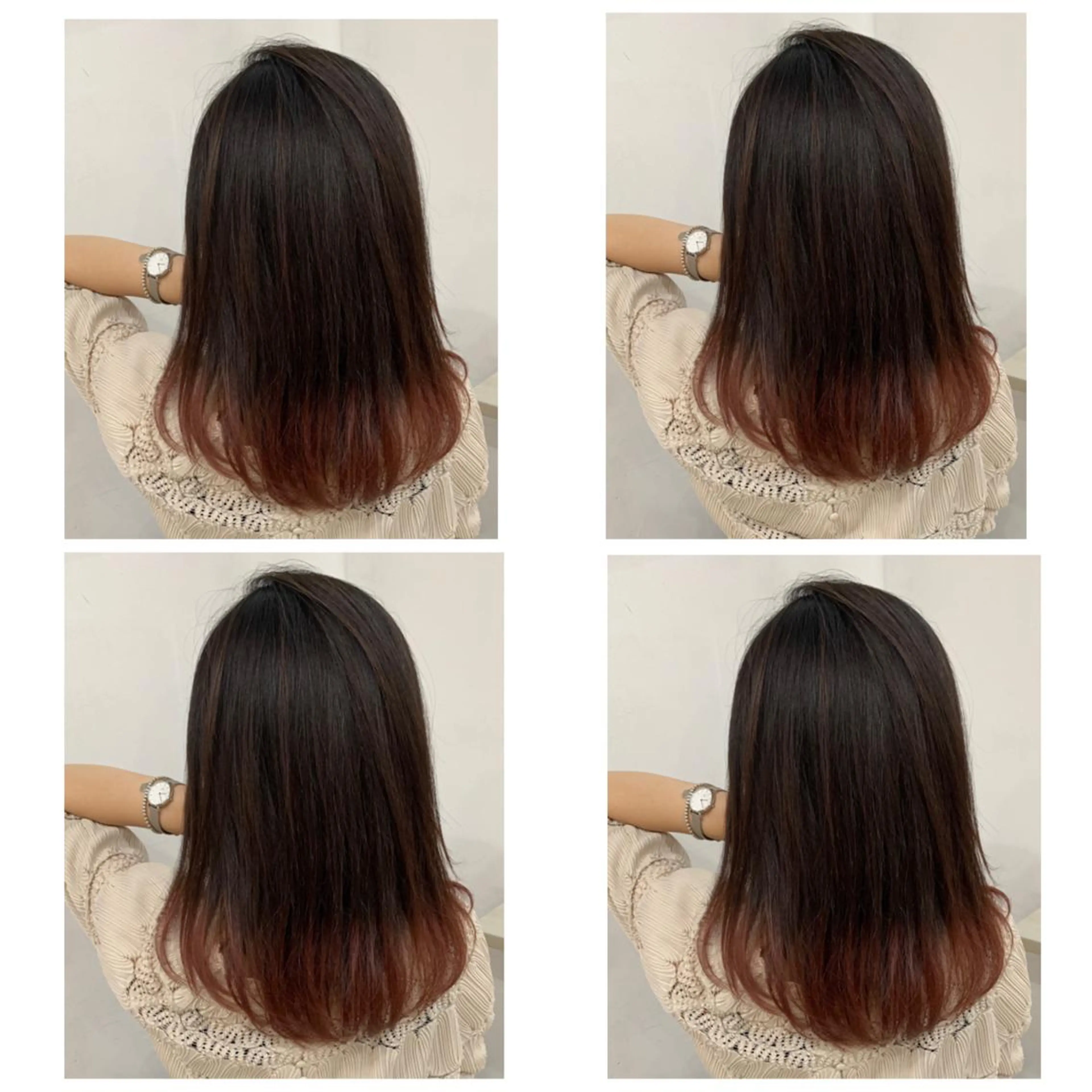 ロング カラー アッシュ バレイヤージュ ブリーチ デザインカラー グレージュ カット ヘアカラー 京都大人女性ショート 徒歩1分/秋山のヘアスタイル