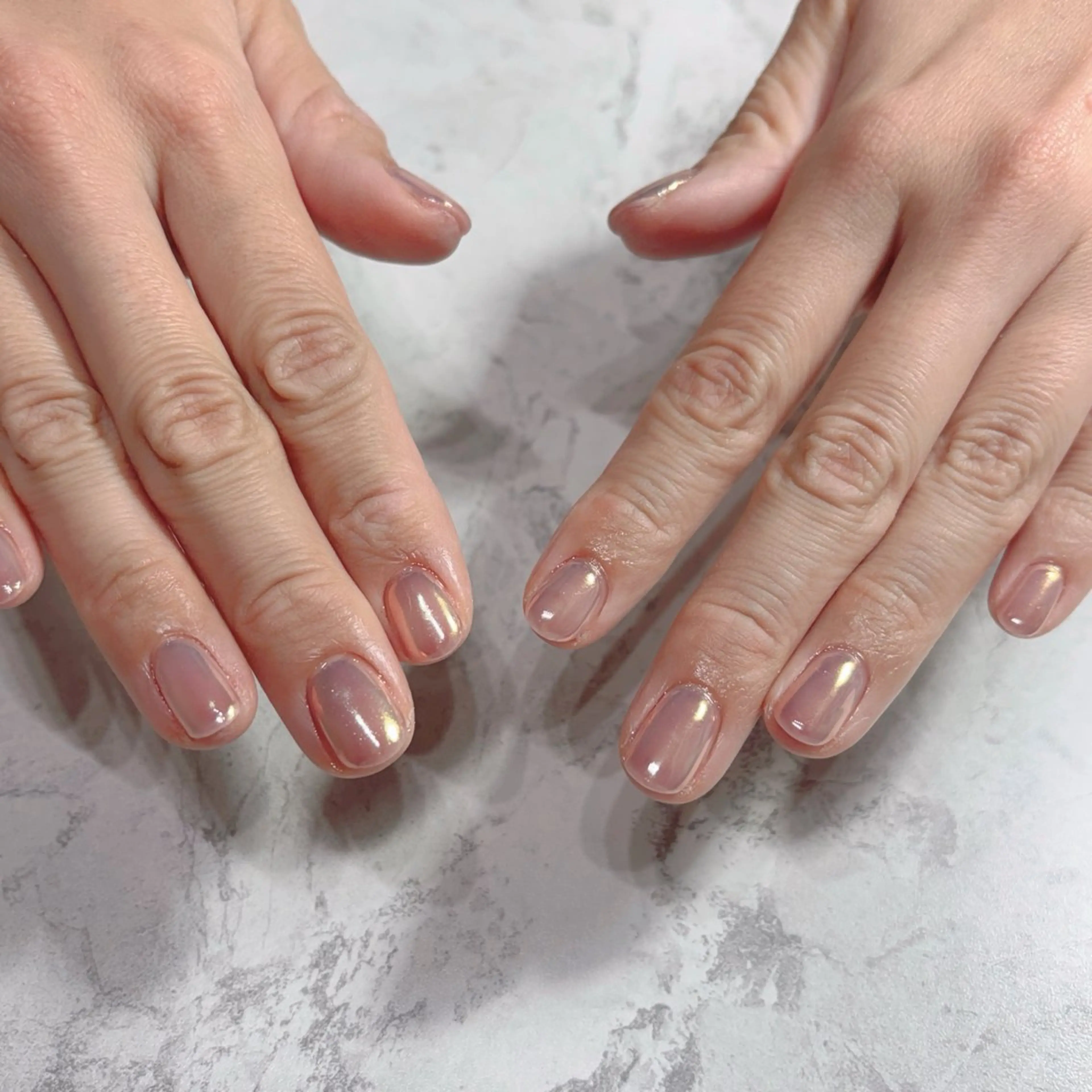 ネイル オーロラネイル ミラーネイル ピンク Re line megumiのネイルデザイン