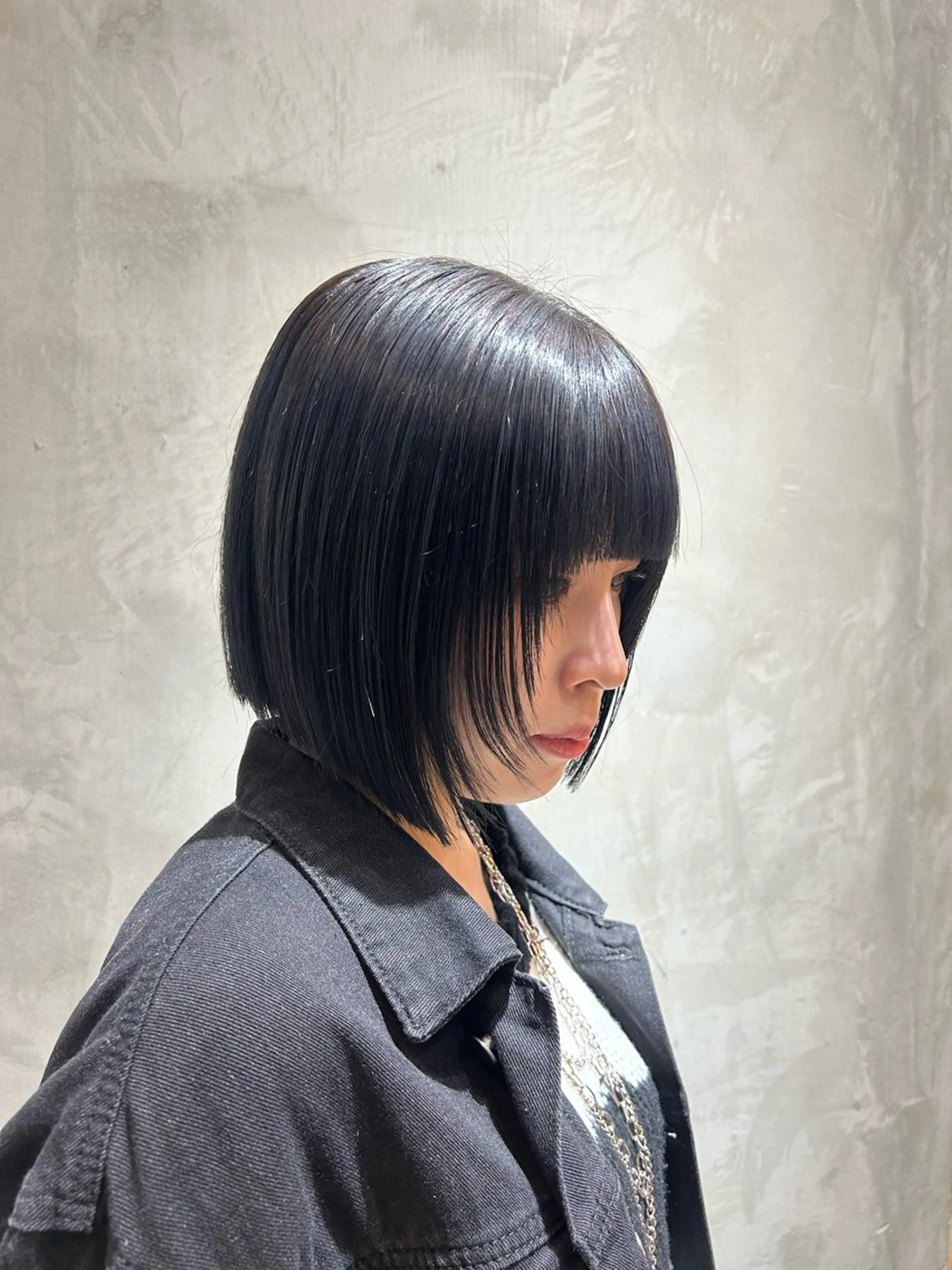 ショート カラー ボブ レイヤーカット 渋谷/レイヤーボブ・ 韓国ボブ特化/楓のヘアスタイル