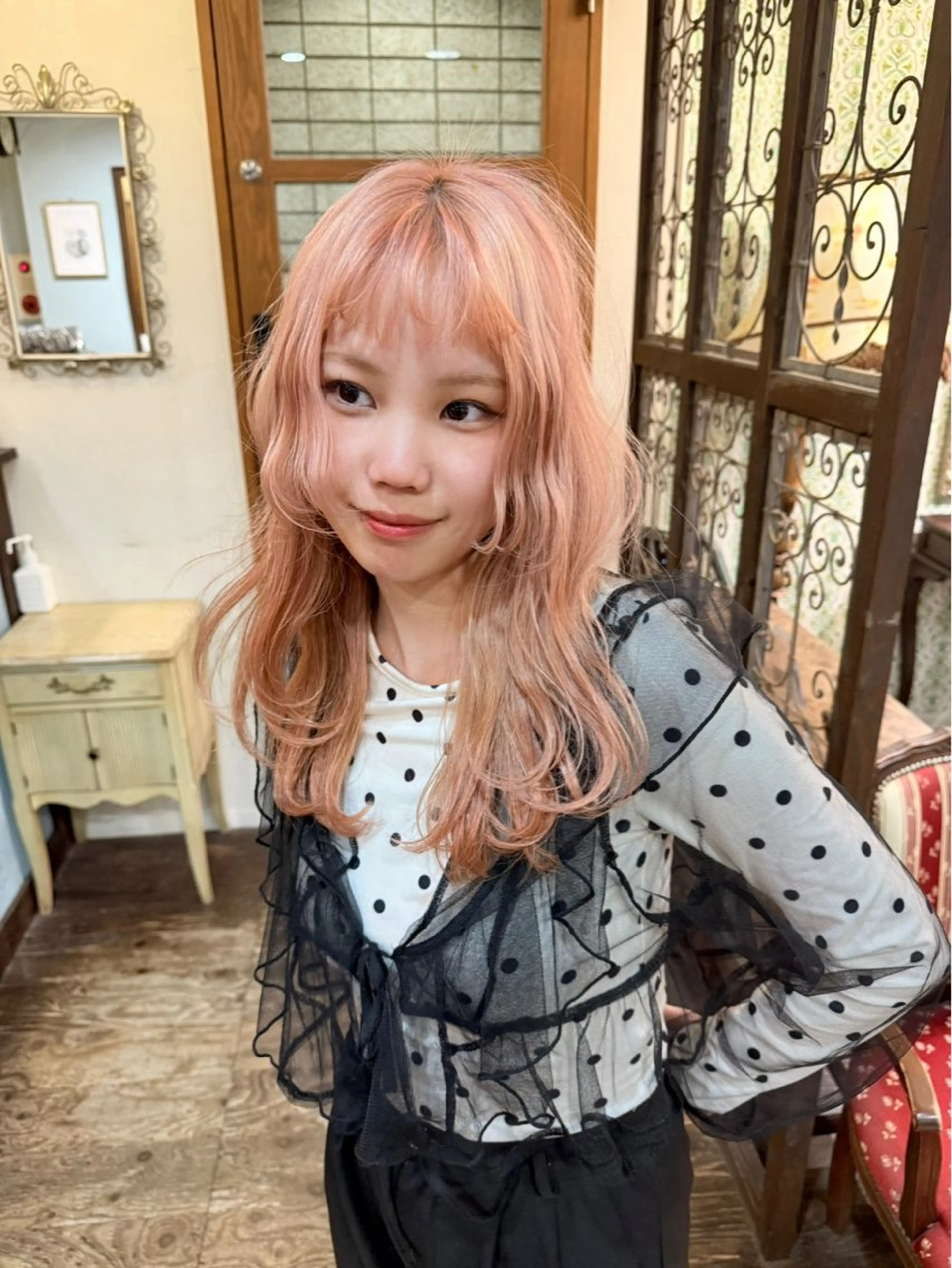 ロング カラー ヘアカラー ふうか 心斎橋美容室のヘアスタイル