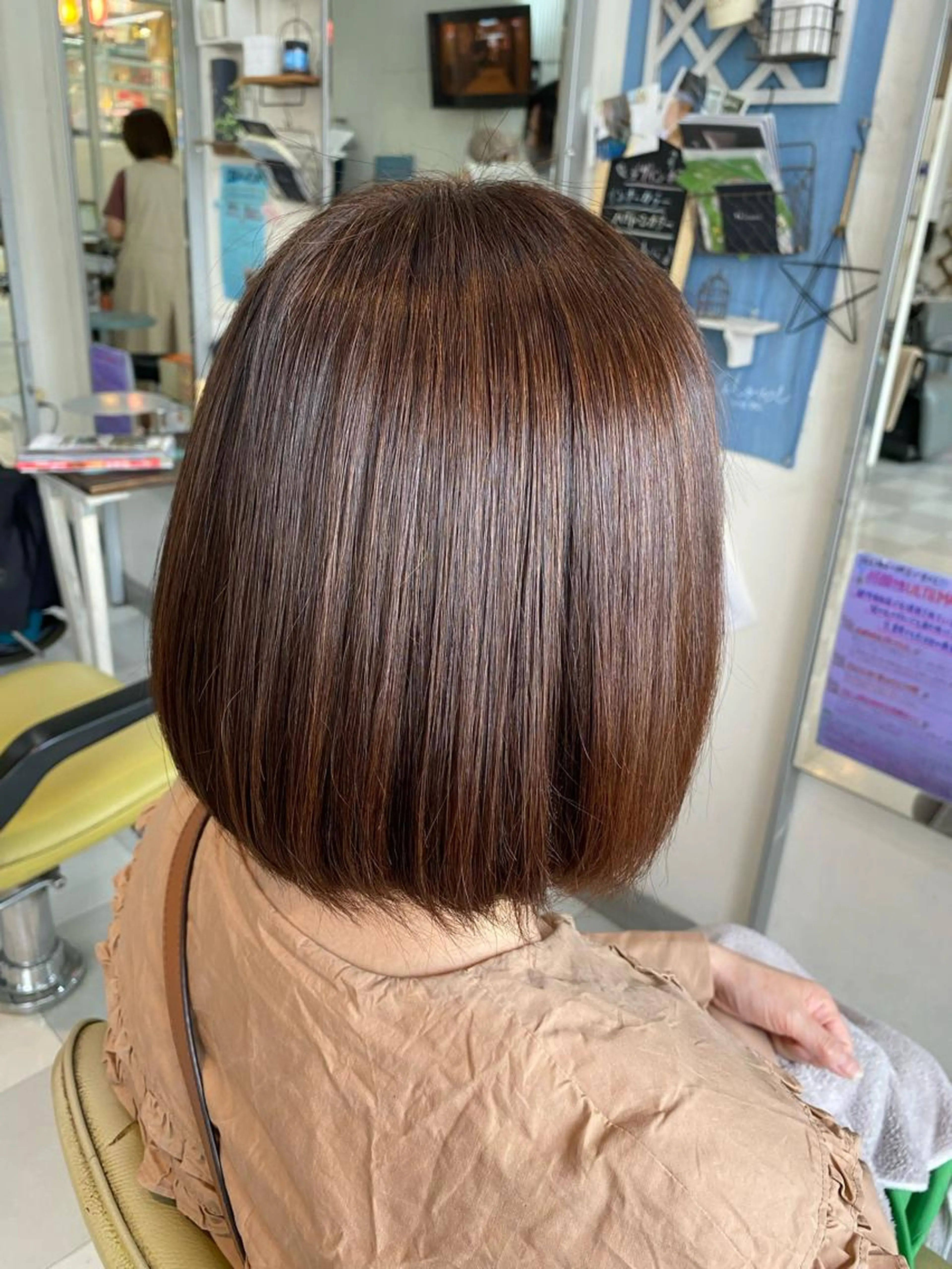 髪ドラストレート+カットの写真