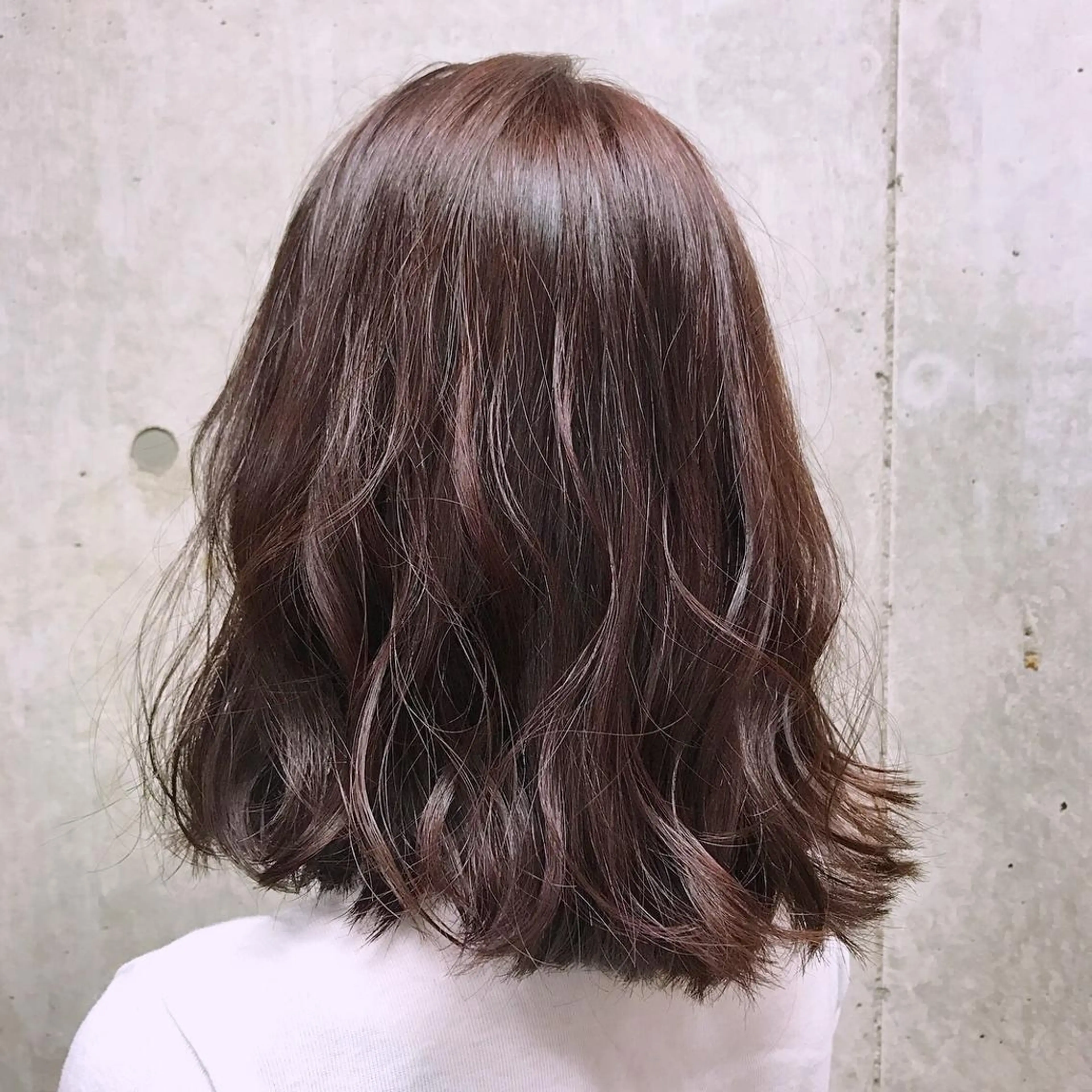 ミディアム カラー ヘアアレンジ ピンクカラー バイオレットカラー バイオレットピンク clan所属・Satsuki ✂︎♡のヘアスタイル