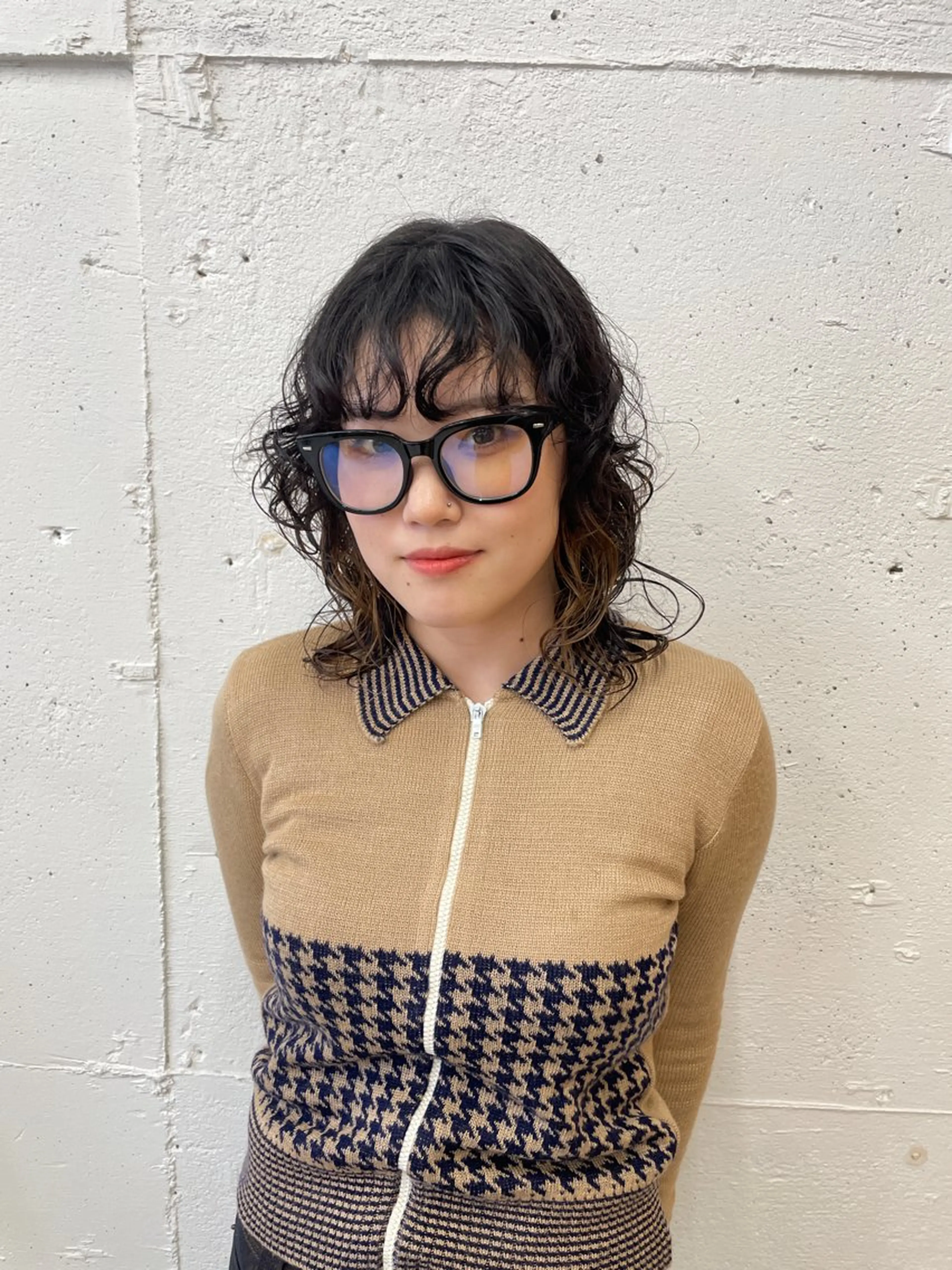 ミディアム パーマ ミディアムパーマ ニュアンスパーマ カット パーマ suzu 🤍 【 grace 】のヘアスタイル