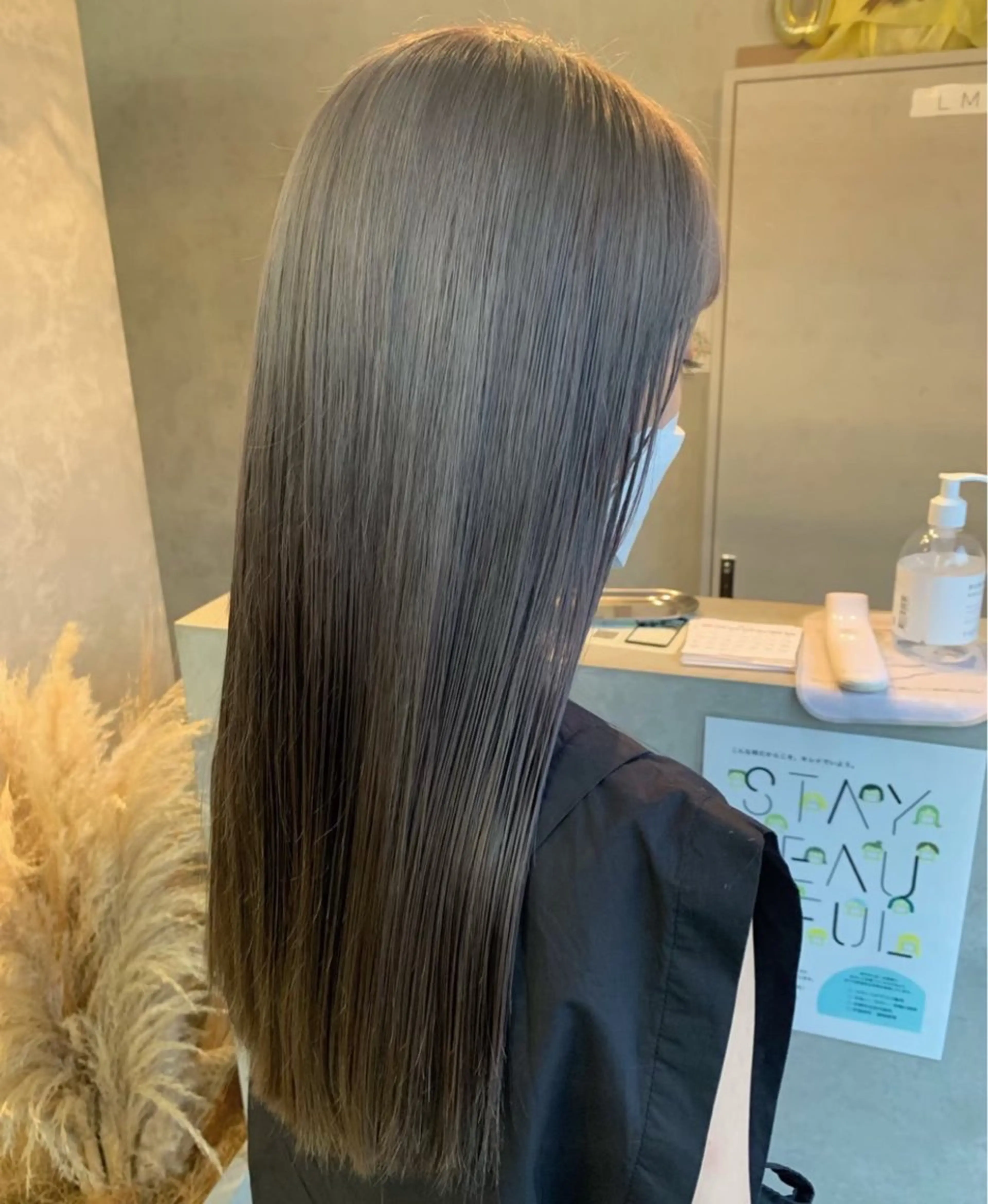 カラー 縮毛矯正 トリートメント 博多ブリーチ× 透明感/縮毛矯正のヘアスタイル