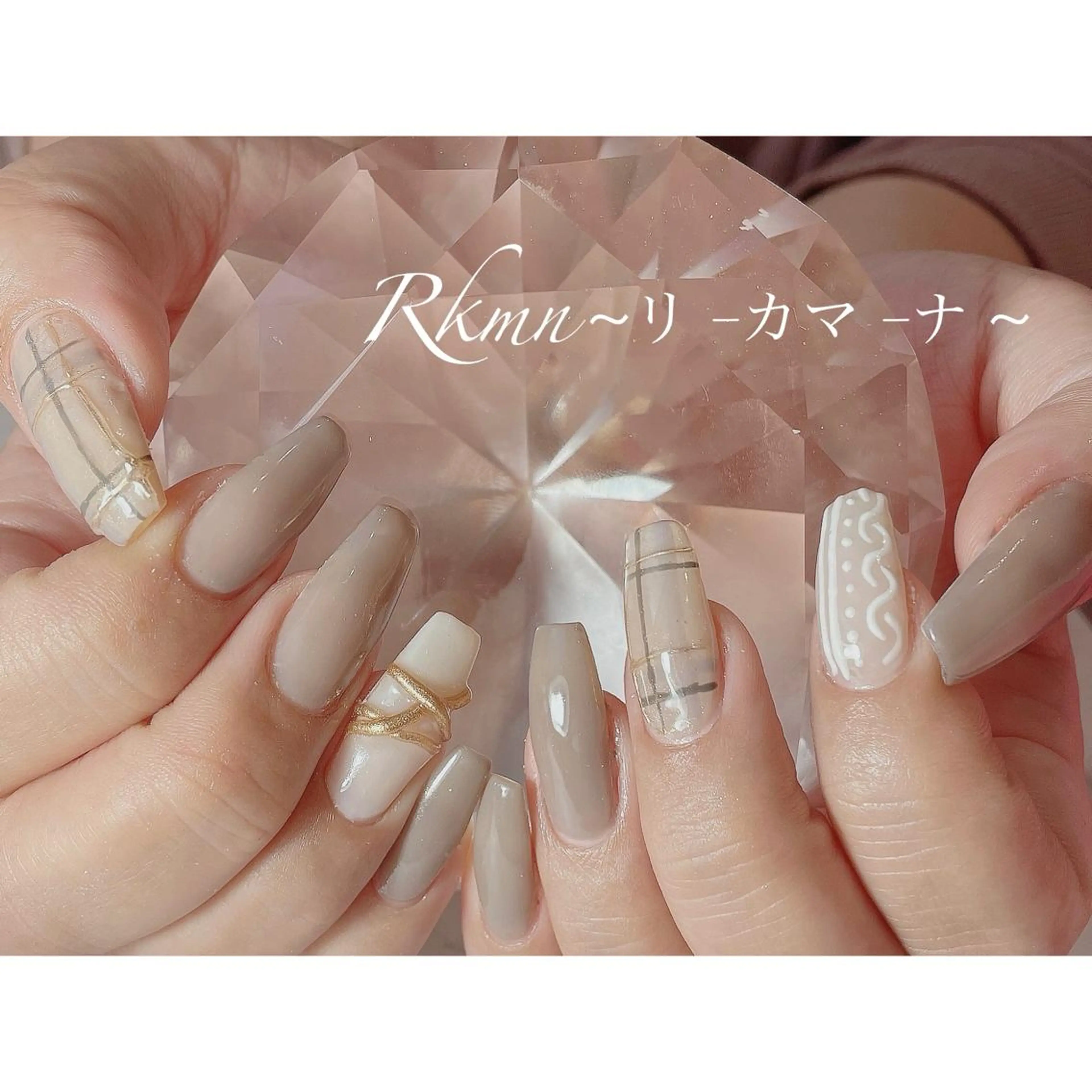 ネイル アートネイル 春ネイル ハンドネイル フットネイル ハンドケア Rkmn ~リ-カマ-ナ~のネイルデザイン