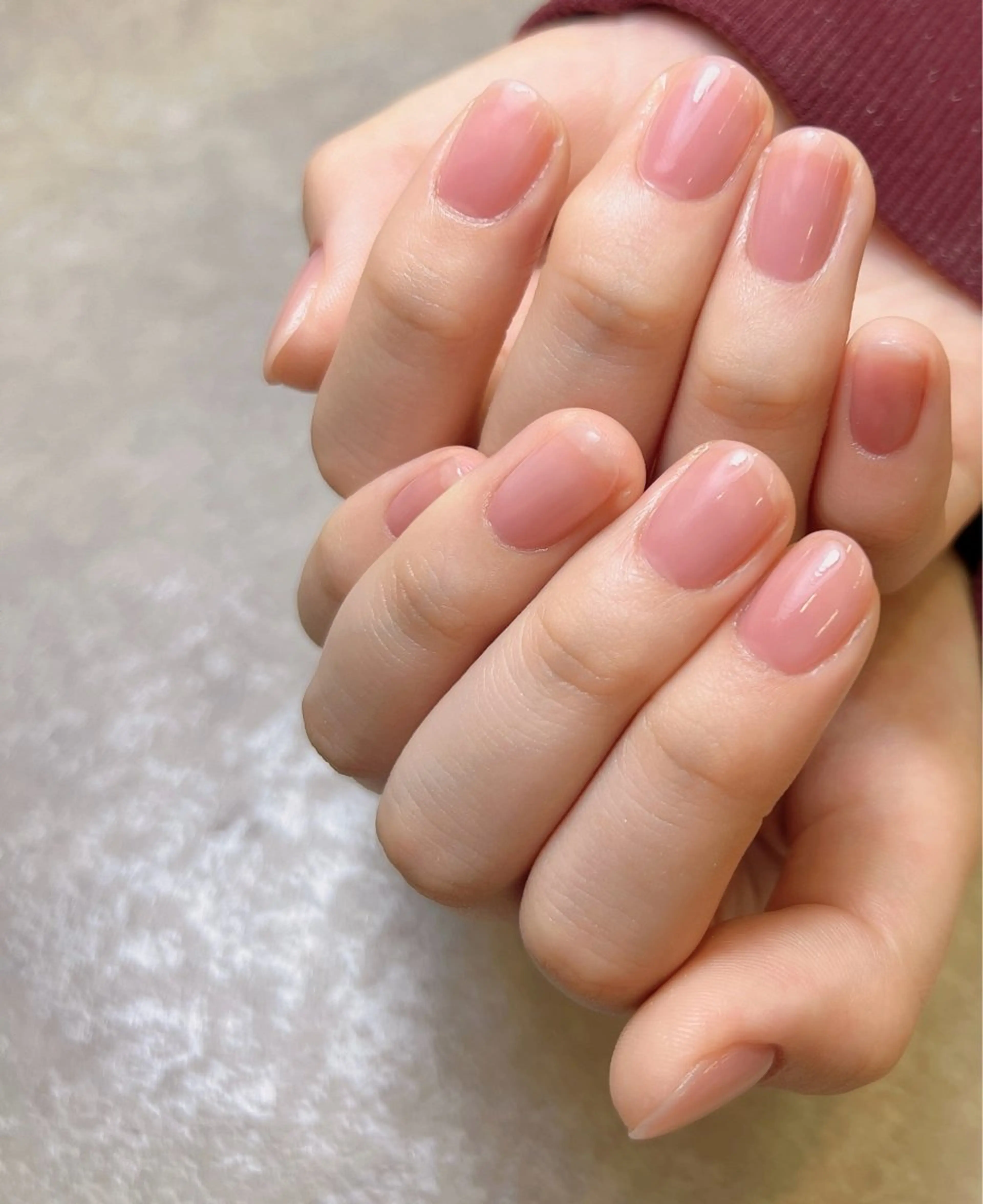 ネイル ピンク ピンクベージュ ハンドネイル Saki .のネイルデザイン