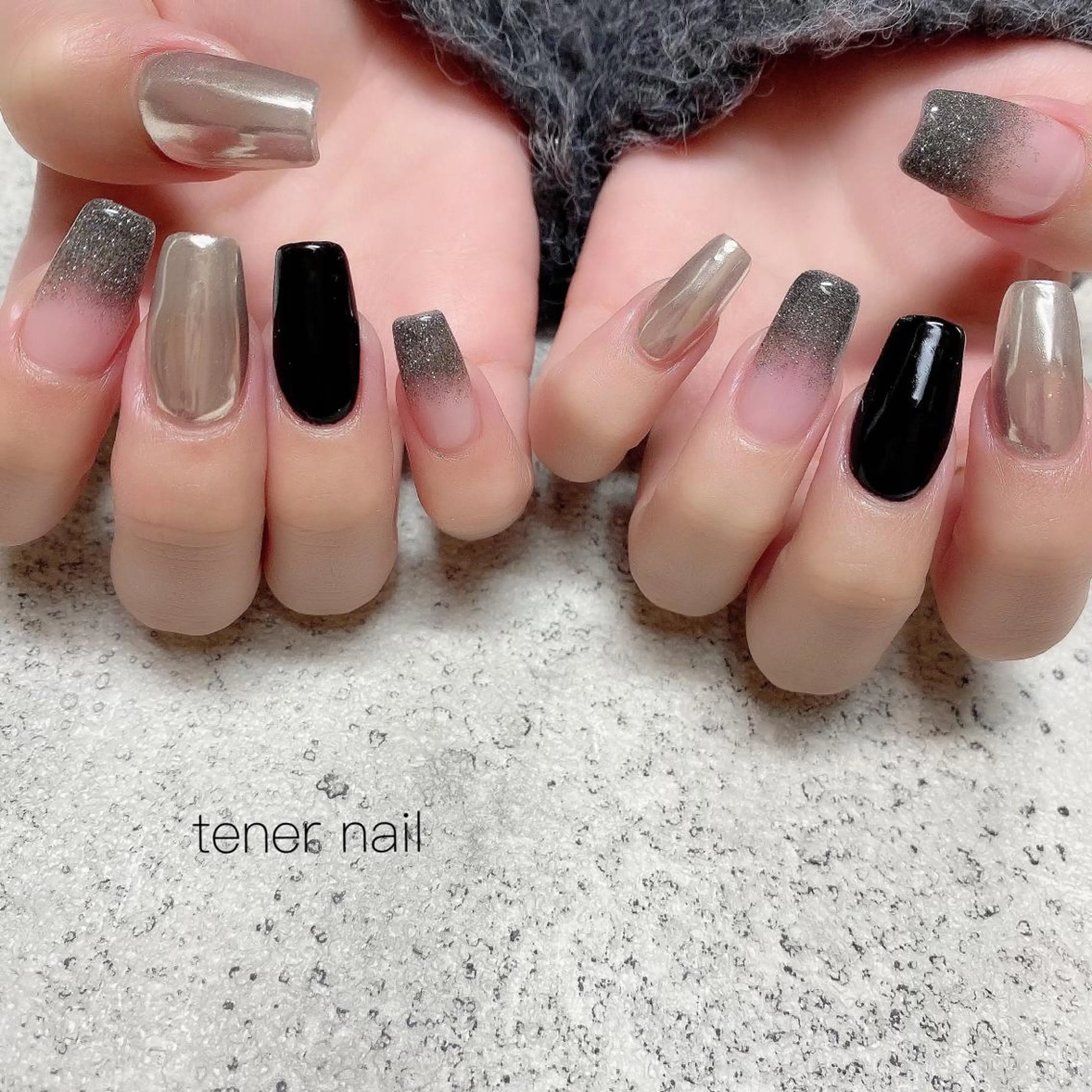 ネイル フラッシュネイル ラメ(グリッター) ミラーネイル tener  nail  テネルネイル所属・テネルネイル tener nailのネイルデザイン