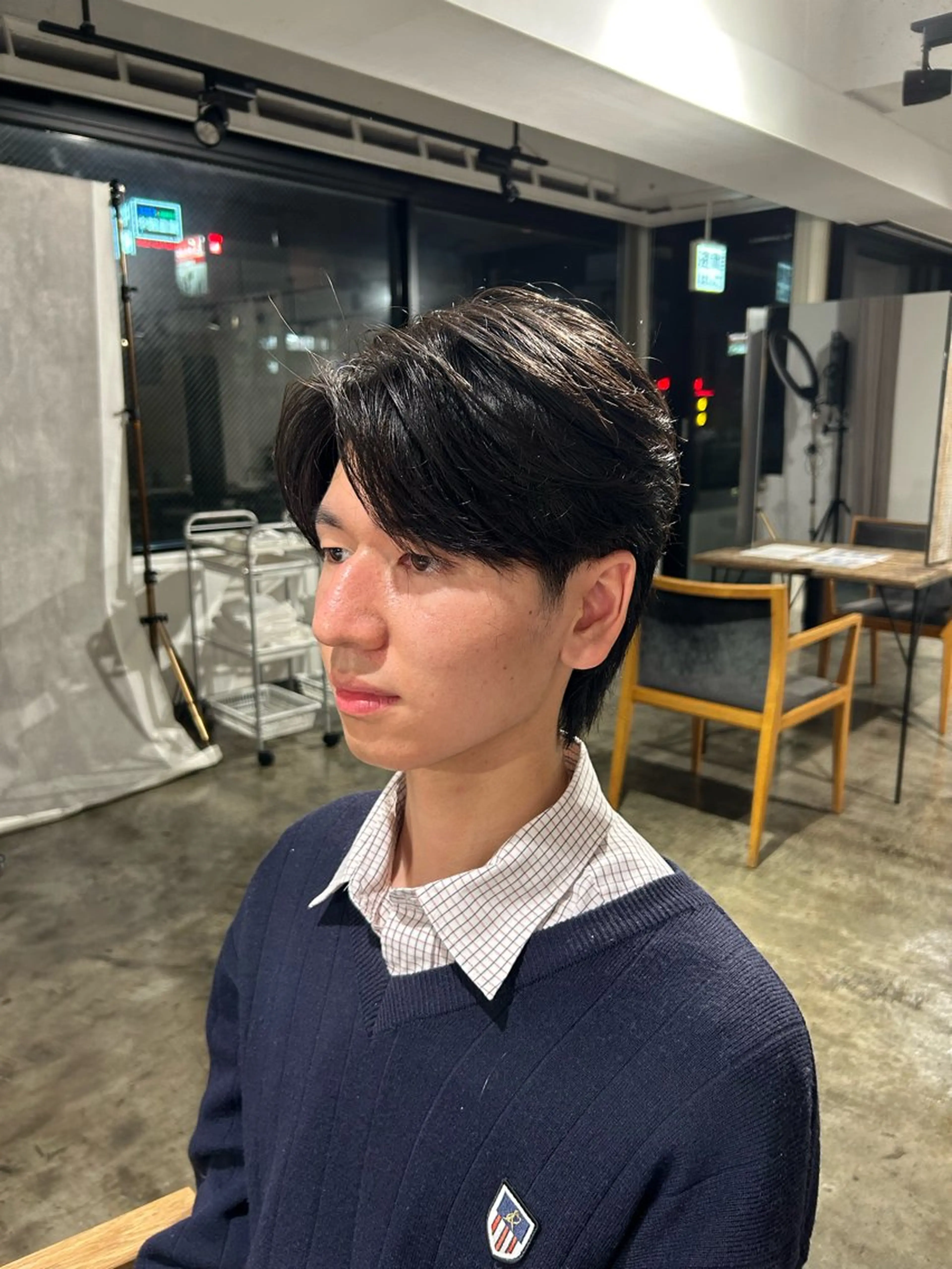 ショート パーマ メンズ センターパート ダウンパーマ カルマパーマ メンズ韓国風 マッシュ become men's hair 名駅店所属・名駅/フェザーパーマ 韓国ヘア/森岡のヘアスタイル