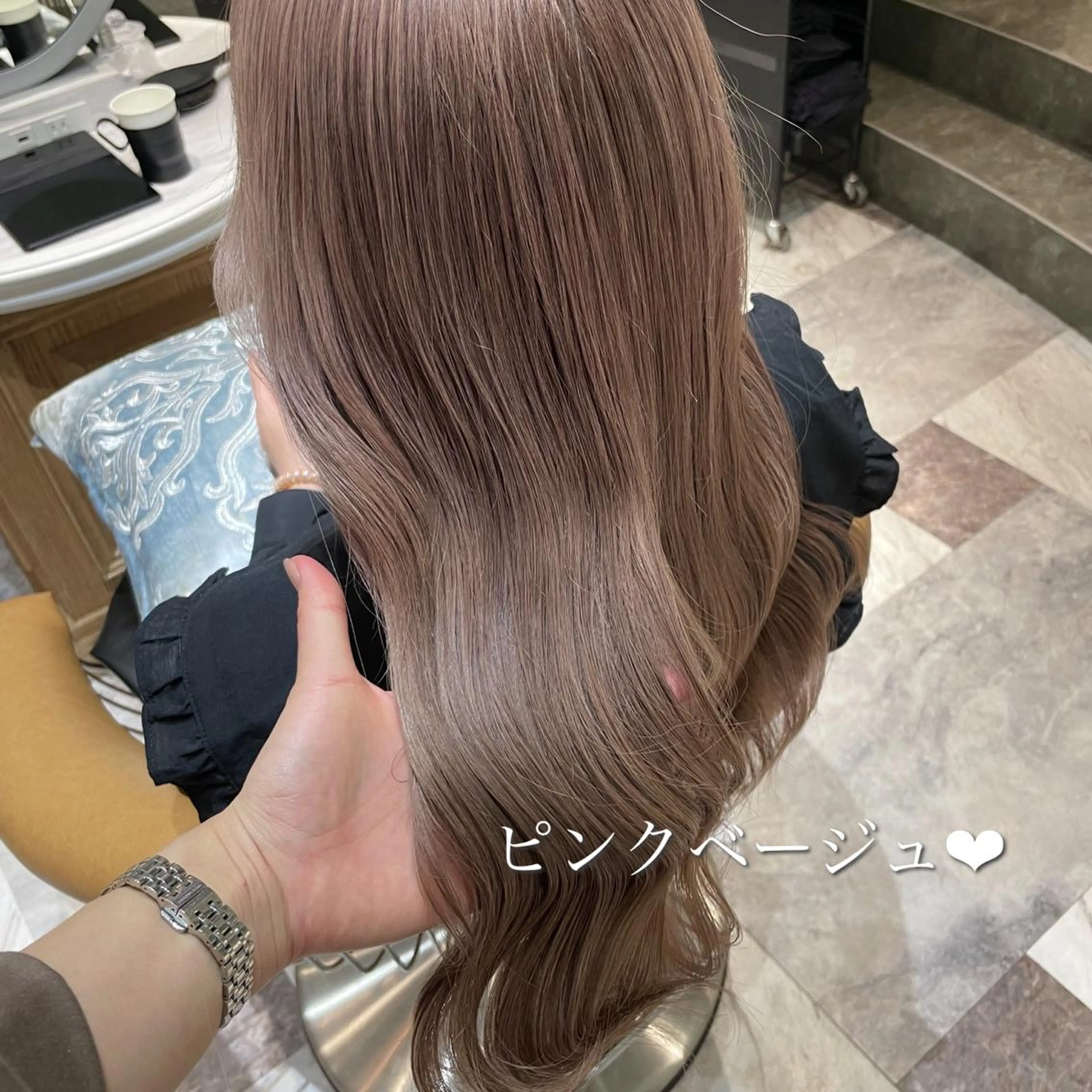 【minimo限定🌷】💎✨カット＋ブリーチ有オルチャンカラー＋スチームトリートメント+韓国風巻き仕上げの写真