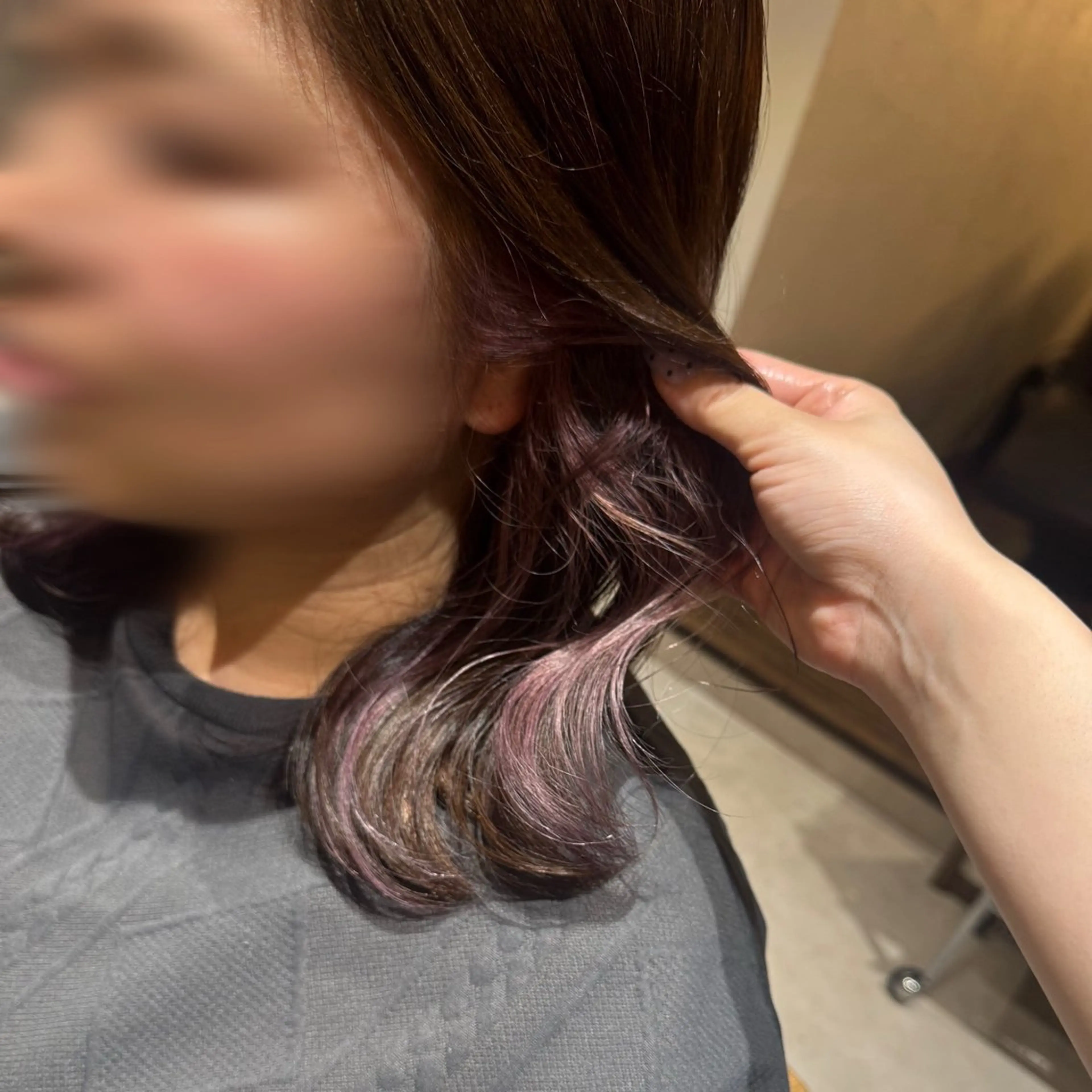 ミディアム カラー ヘアアレンジ ヘアカラー ショート/ブリーチ /い な みのヘアスタイル