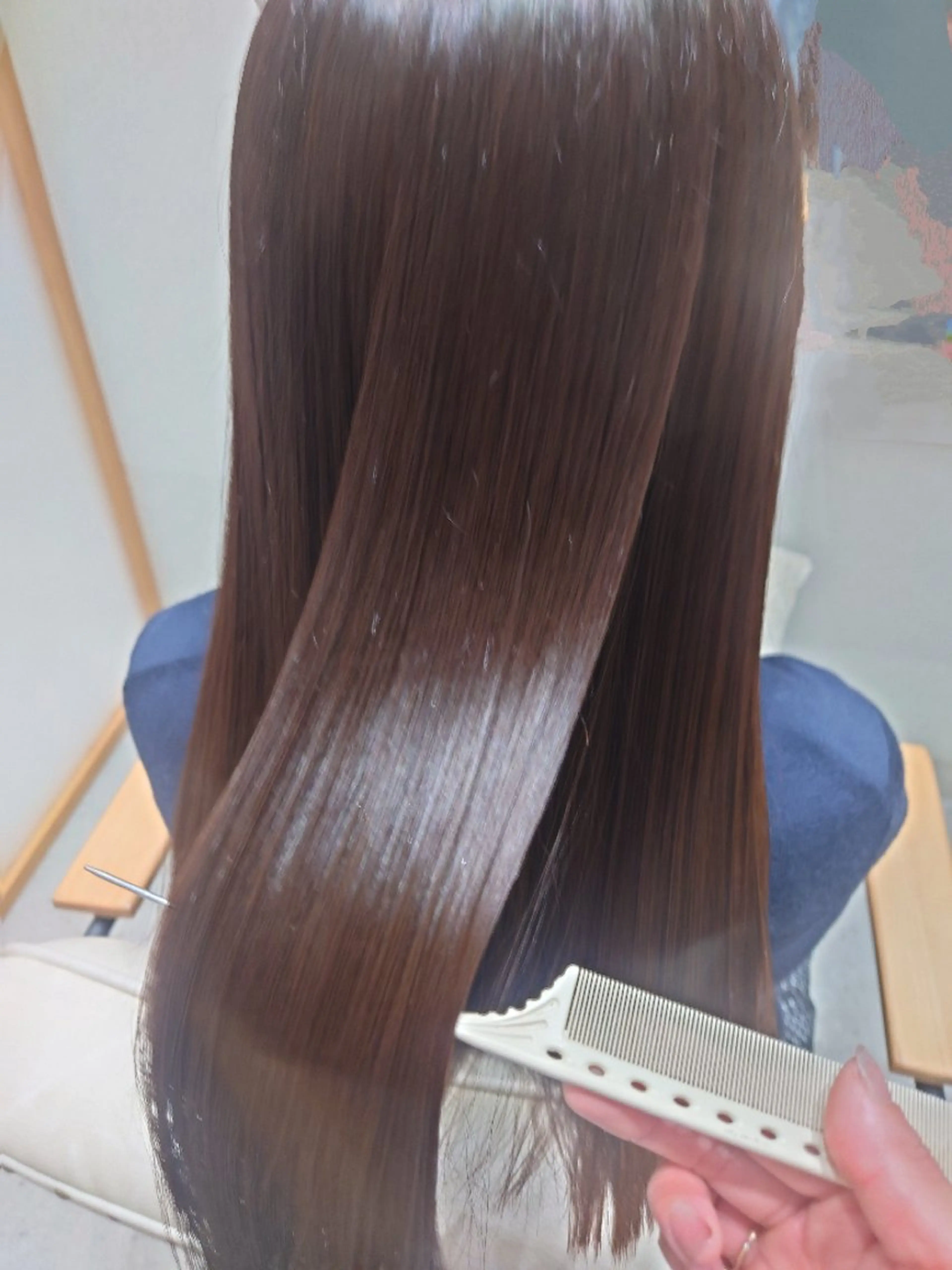 髪質改善TR＋髪質改善ケアカラー＋カットの写真