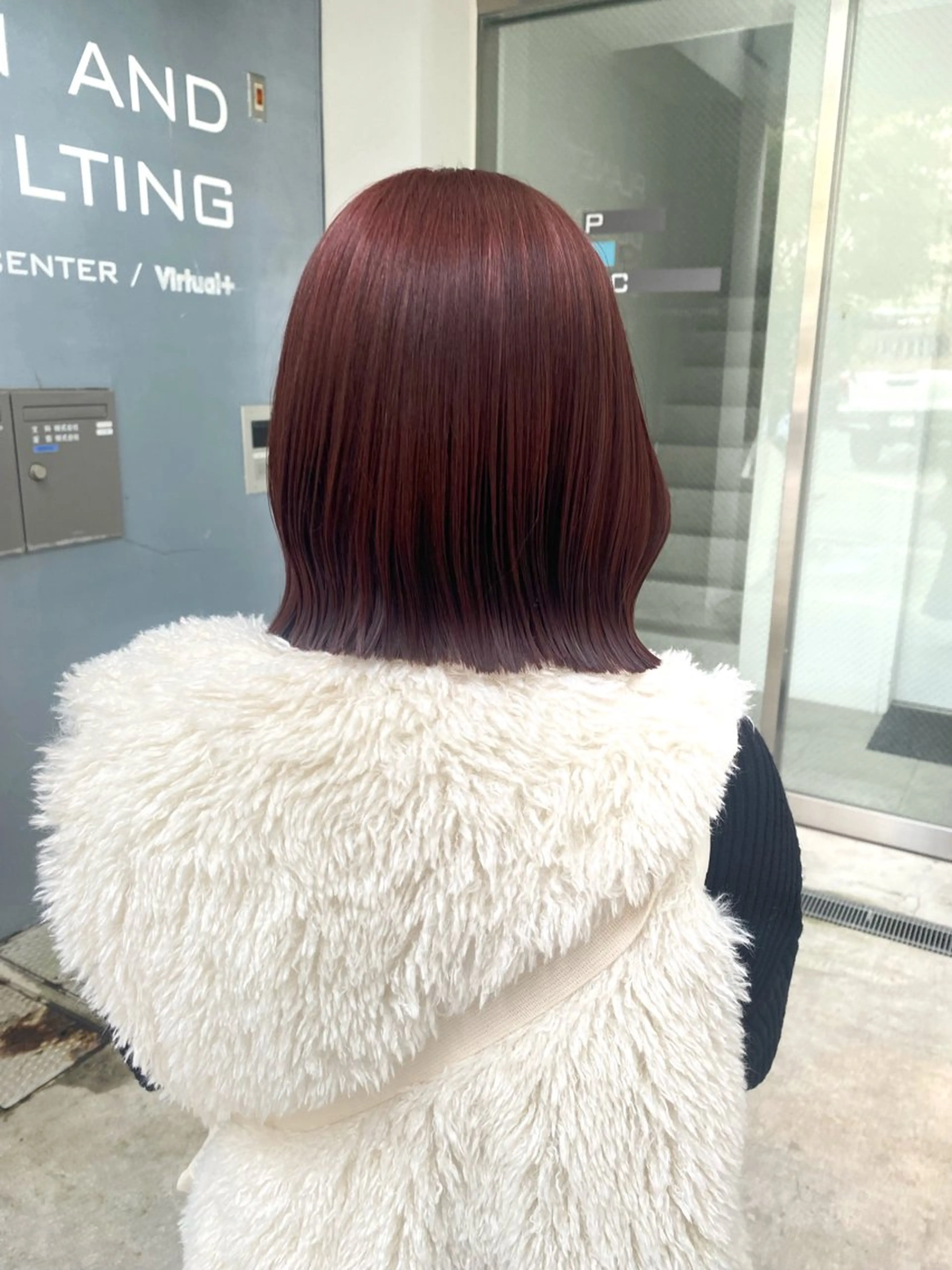 ミディアム カラー カシス ピンクカラー ボブ カット ヘアカラー 艶カラー 🤍🫧/makoのヘアスタイル