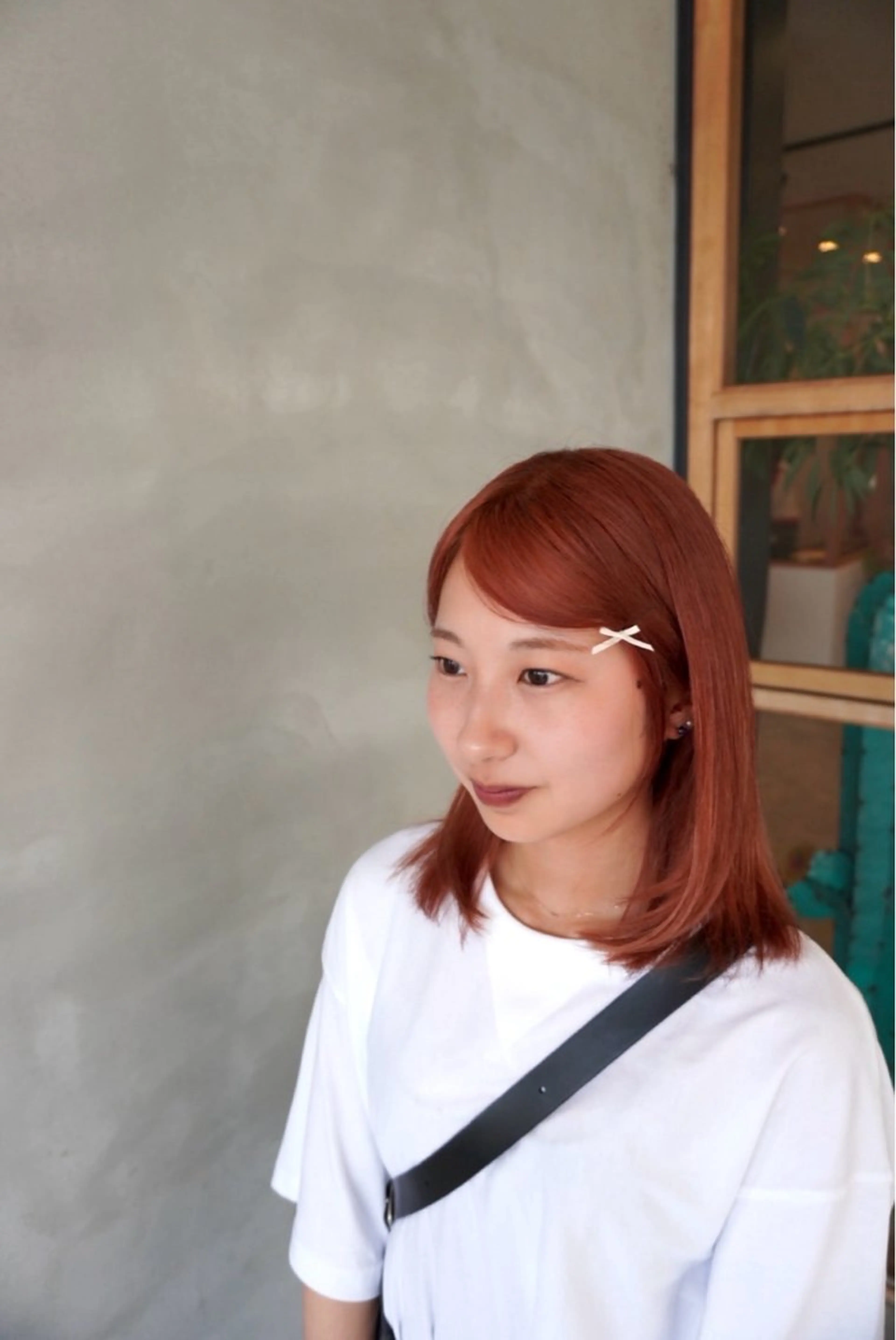 ミディアム カラー オレンジ hale所属・hale airiのヘアスタイル