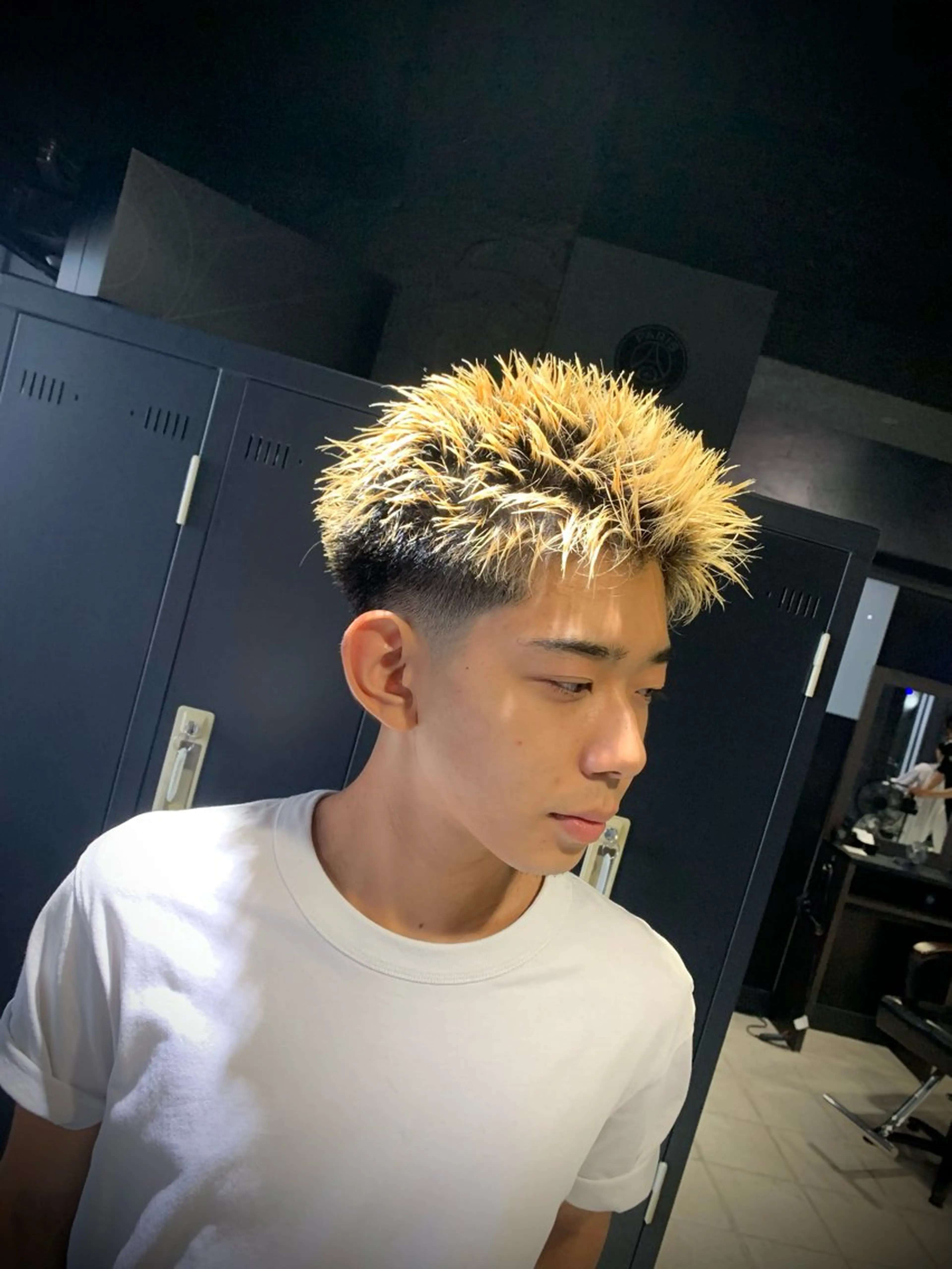 ショート メンズ スパイキーショート ショートヘア カット ヘッドスパ ヘアセット メンズパーマ/難波/ 心斎橋　室園亮佑のヘアスタイル