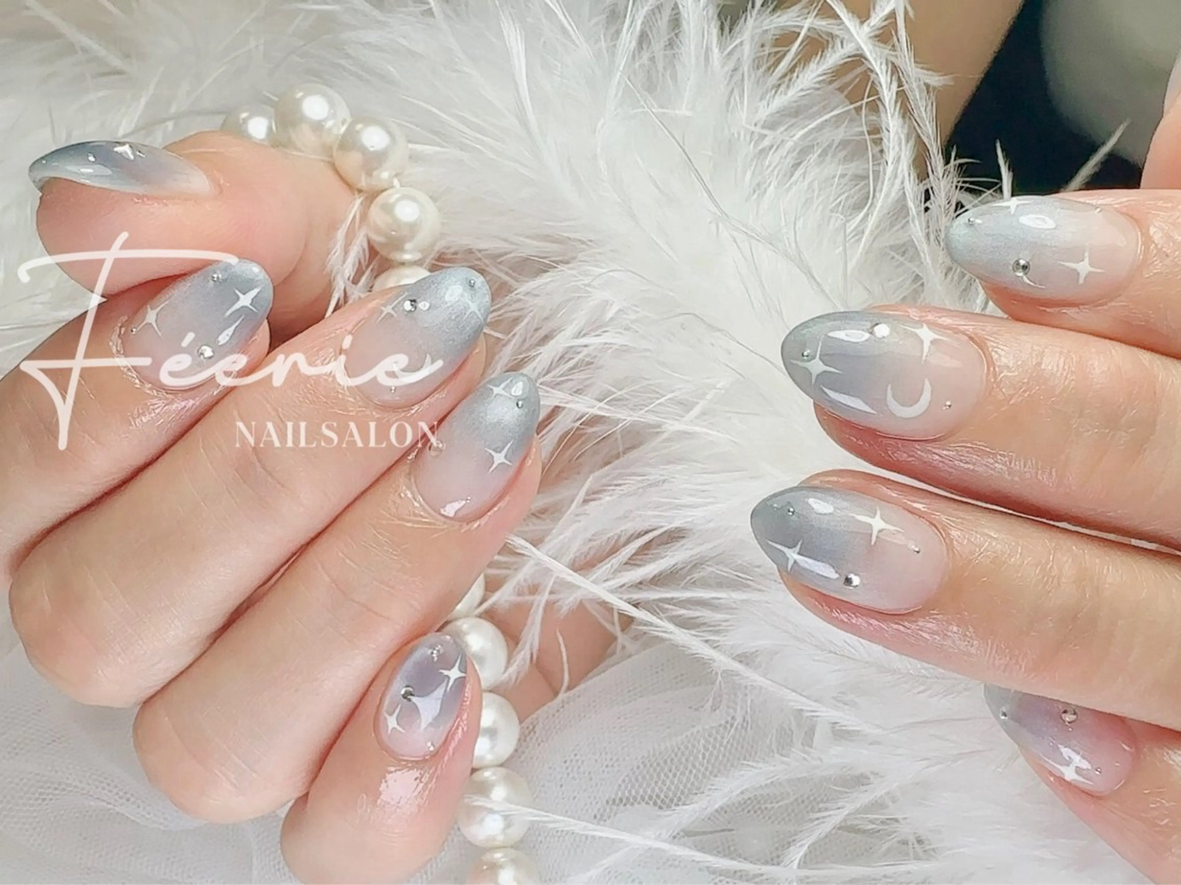 ネイル 韓国ネイル マグネットネイル ニュアンスネイル シンプルネイル ワンホンネイル ハンドネイル ハンドケア nail salon Feerieのネイルデザイン