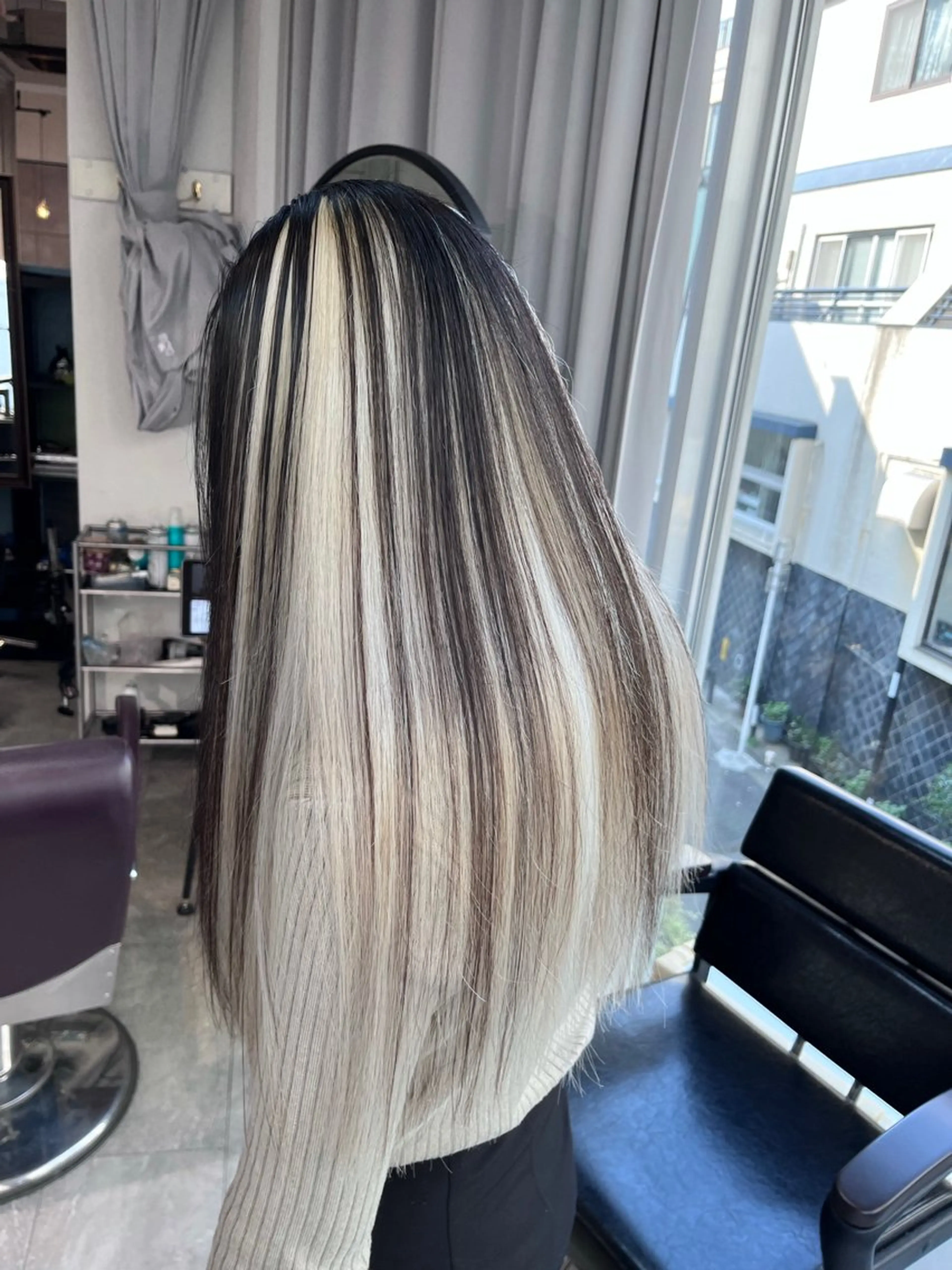 ロング カラー カット ヘアカラー トリートメント ヘアセット 💜ハイトーン💛 マジカルかいちゃんのヘアスタイル