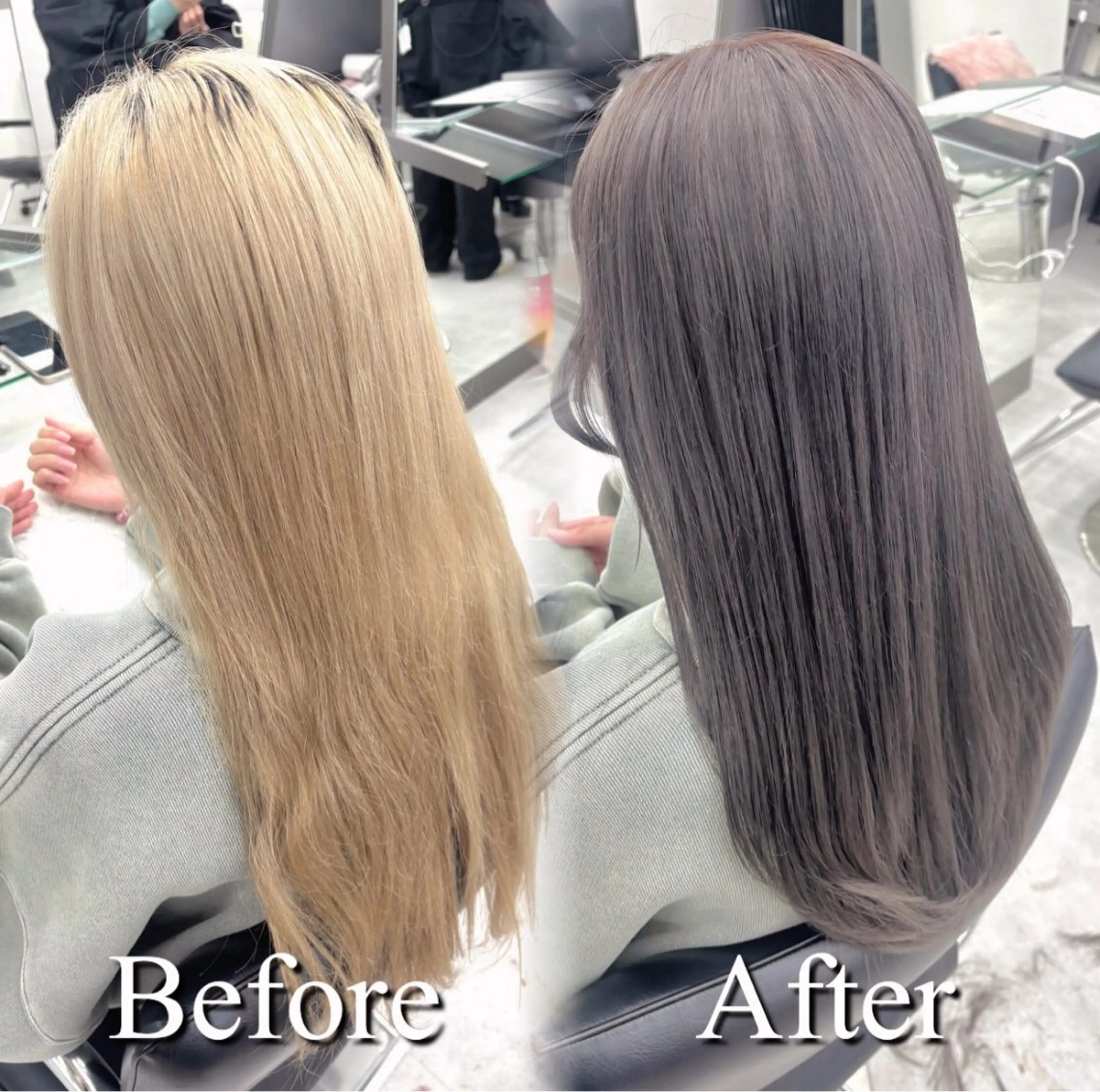 ロング カラー アッシュ アッシュグレー 透明感カラー シルバー ヘアカラー トリートメント ヘアセット 絶対可愛い宣言💝横 浜エクステみさき🪄のヘアスタイル