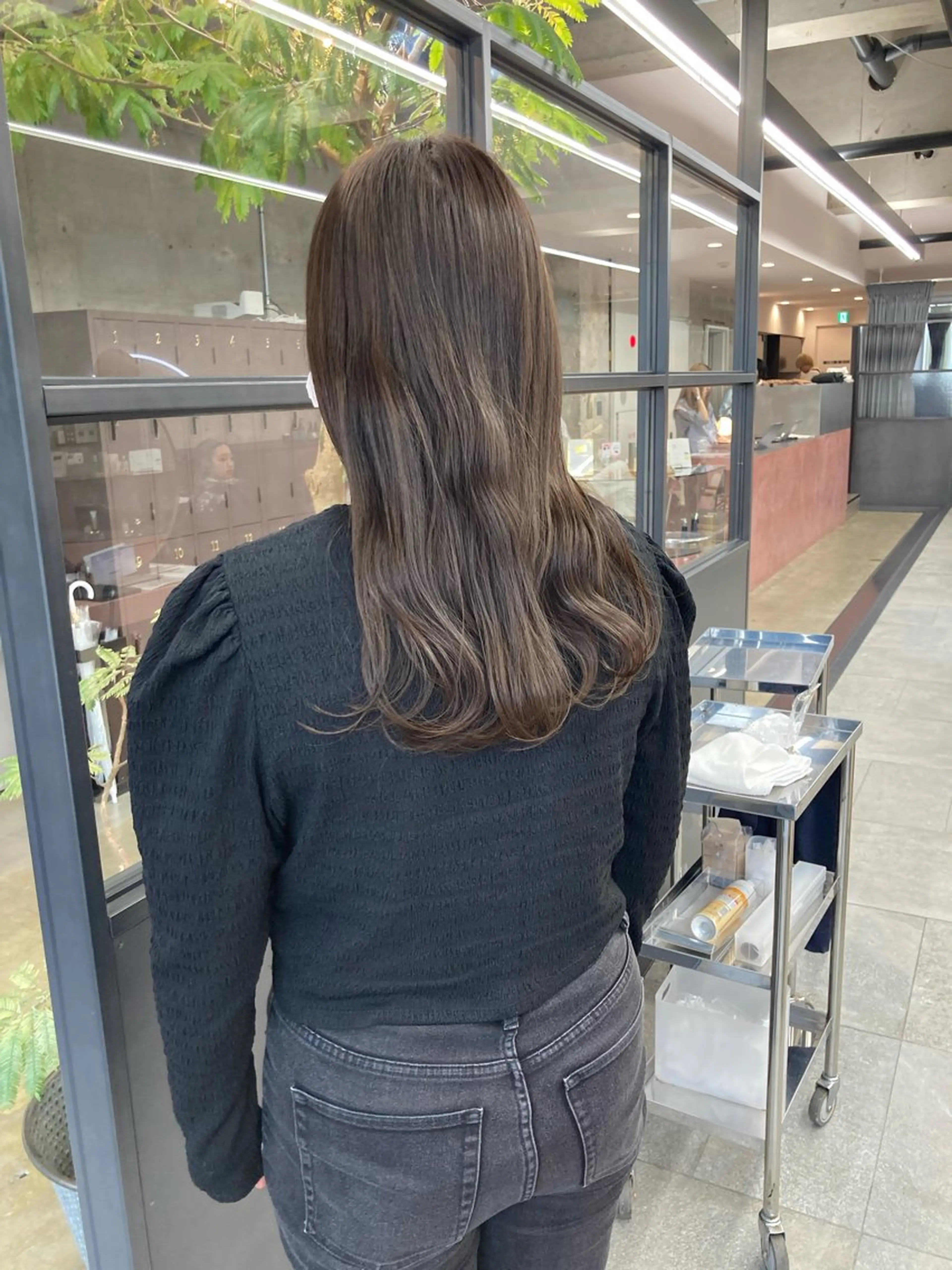 セミロング カラー ブリーチ 透明感カラー グレージュ 小木曽智美 /ボブ/ショートのヘアスタイル