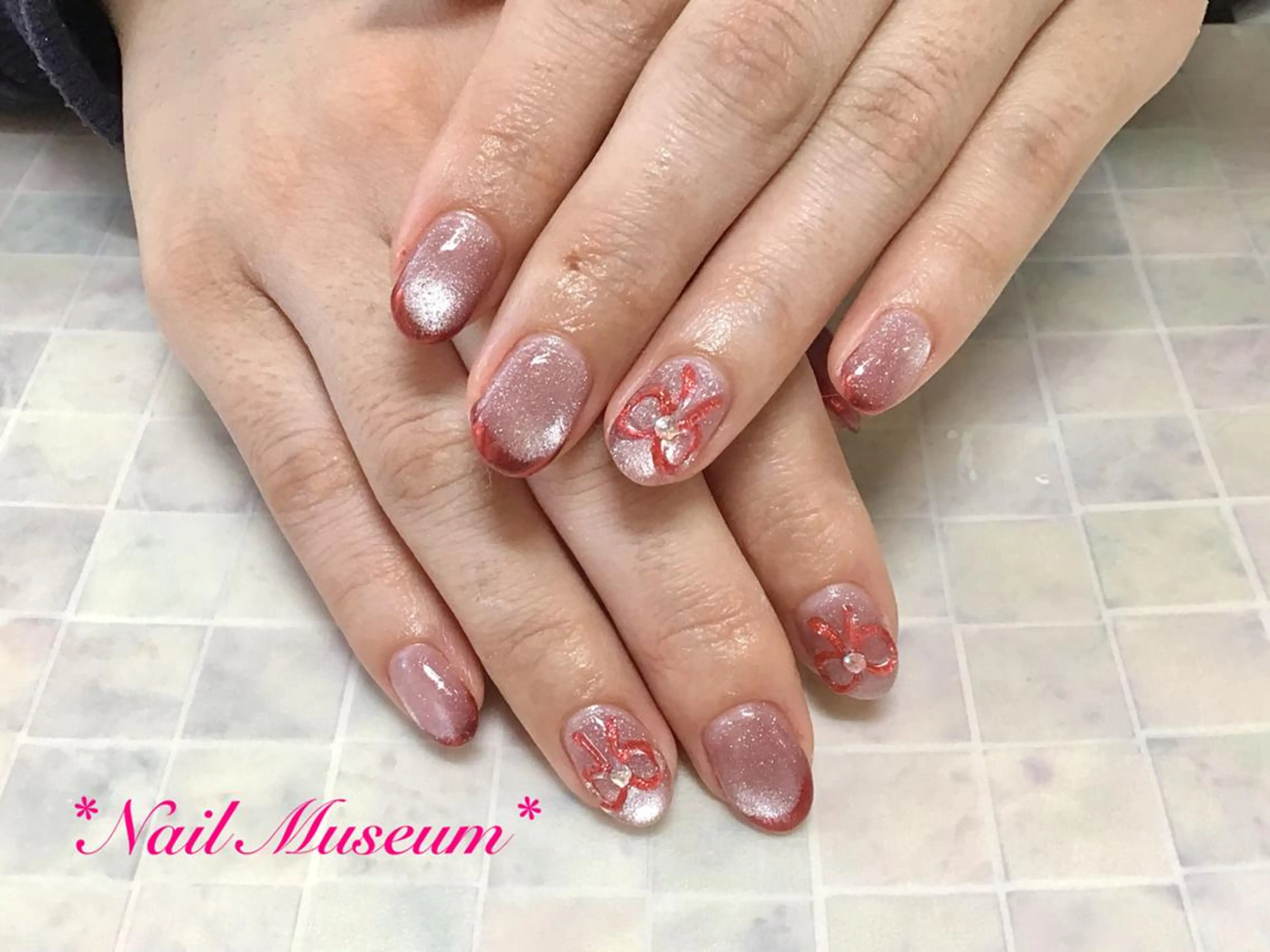 ネイル アートネイル フットネイル フレンチネイル ジェルネイル ハート マグネットネイル💛 Hayakawaのネイルデザイン