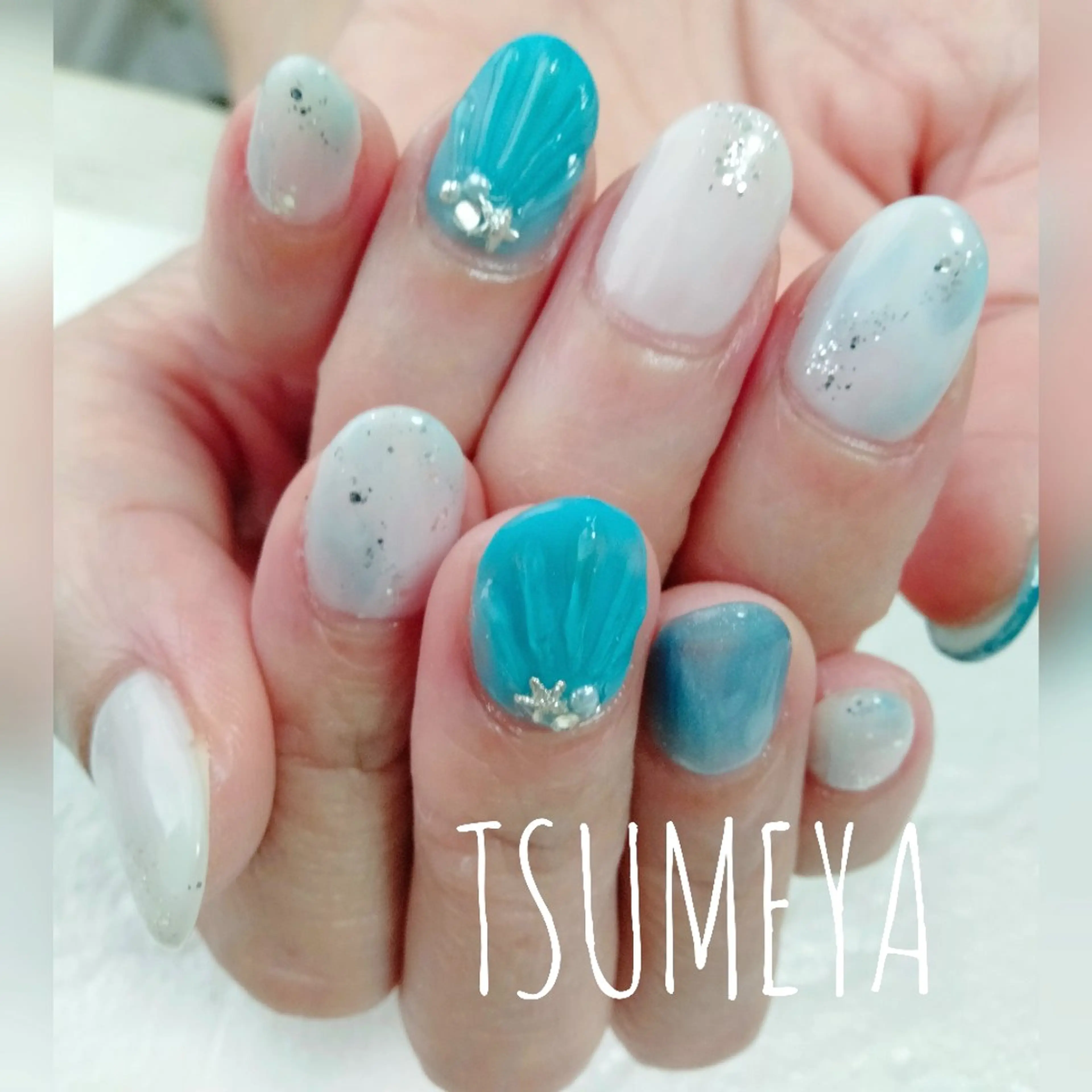 ネイル 夏ネイル ハンドネイル _TSUMEYA _のネイルデザイン