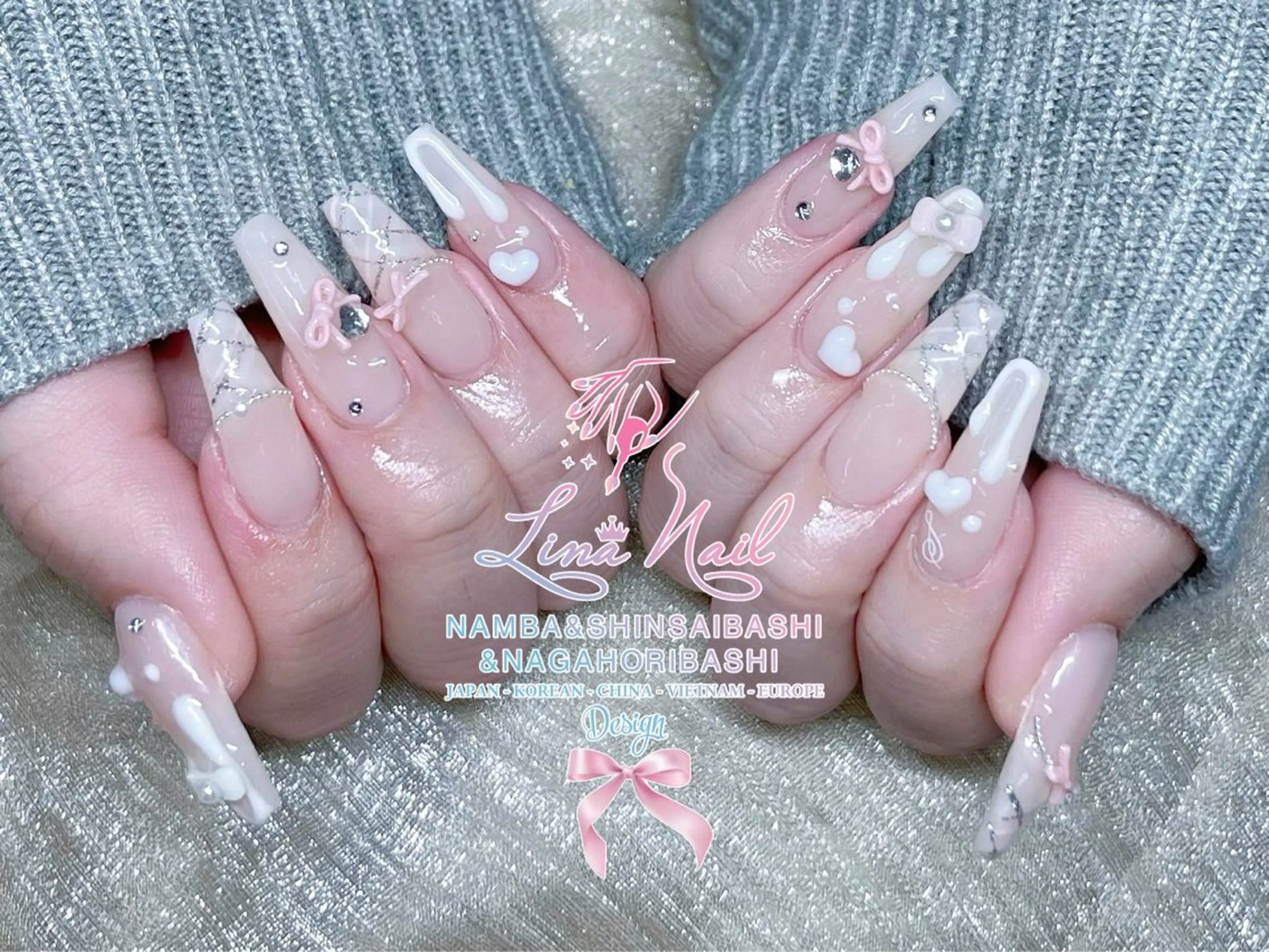ネイル フットネイル ジェルネイル 持ち込み ネイルチップ ハンドネイル リナネイル 長堀橋店／東心斎橋店のネイルデザイン
