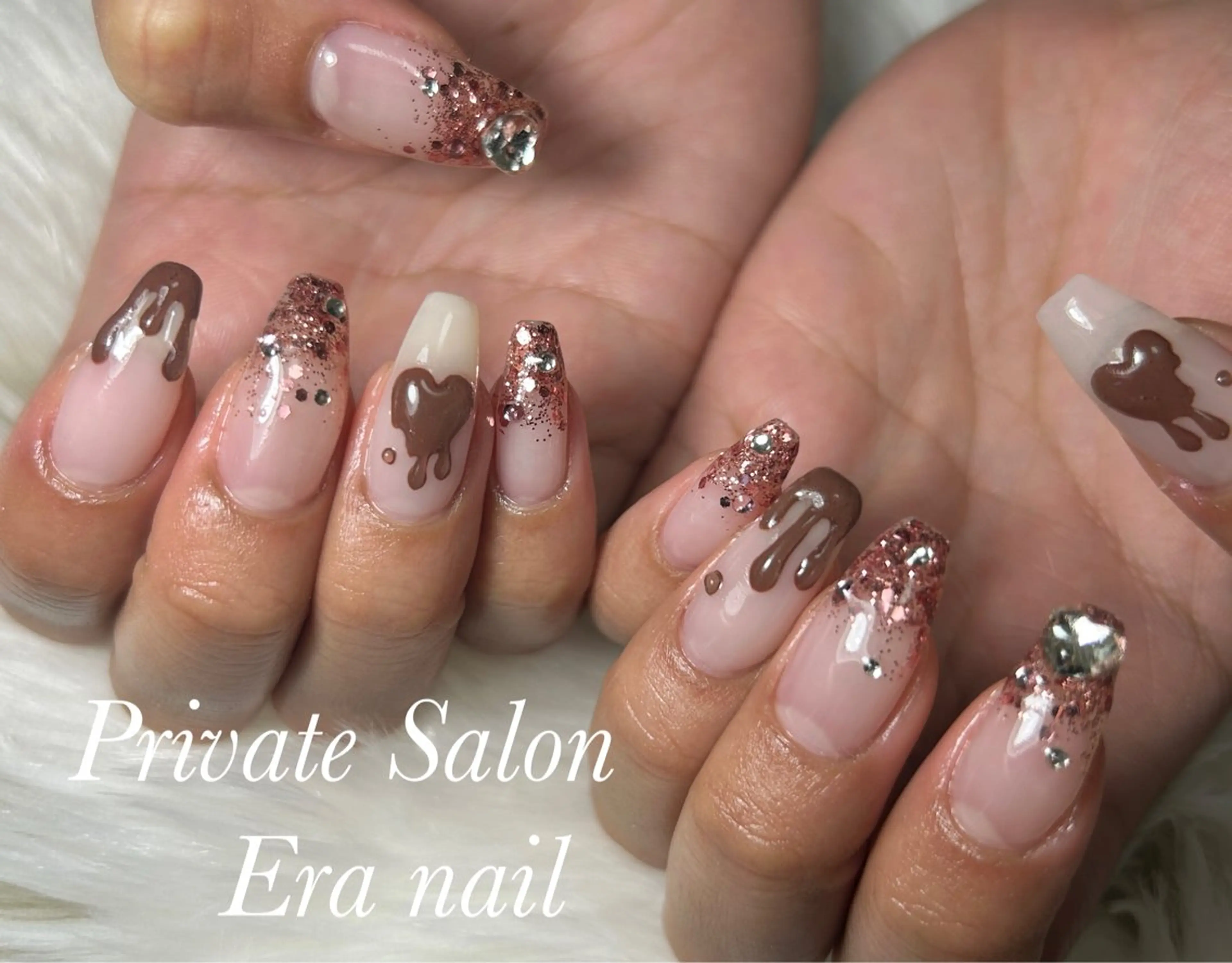 ネイル バレンタイン ハンドネイル Era nailのネイルデザイン