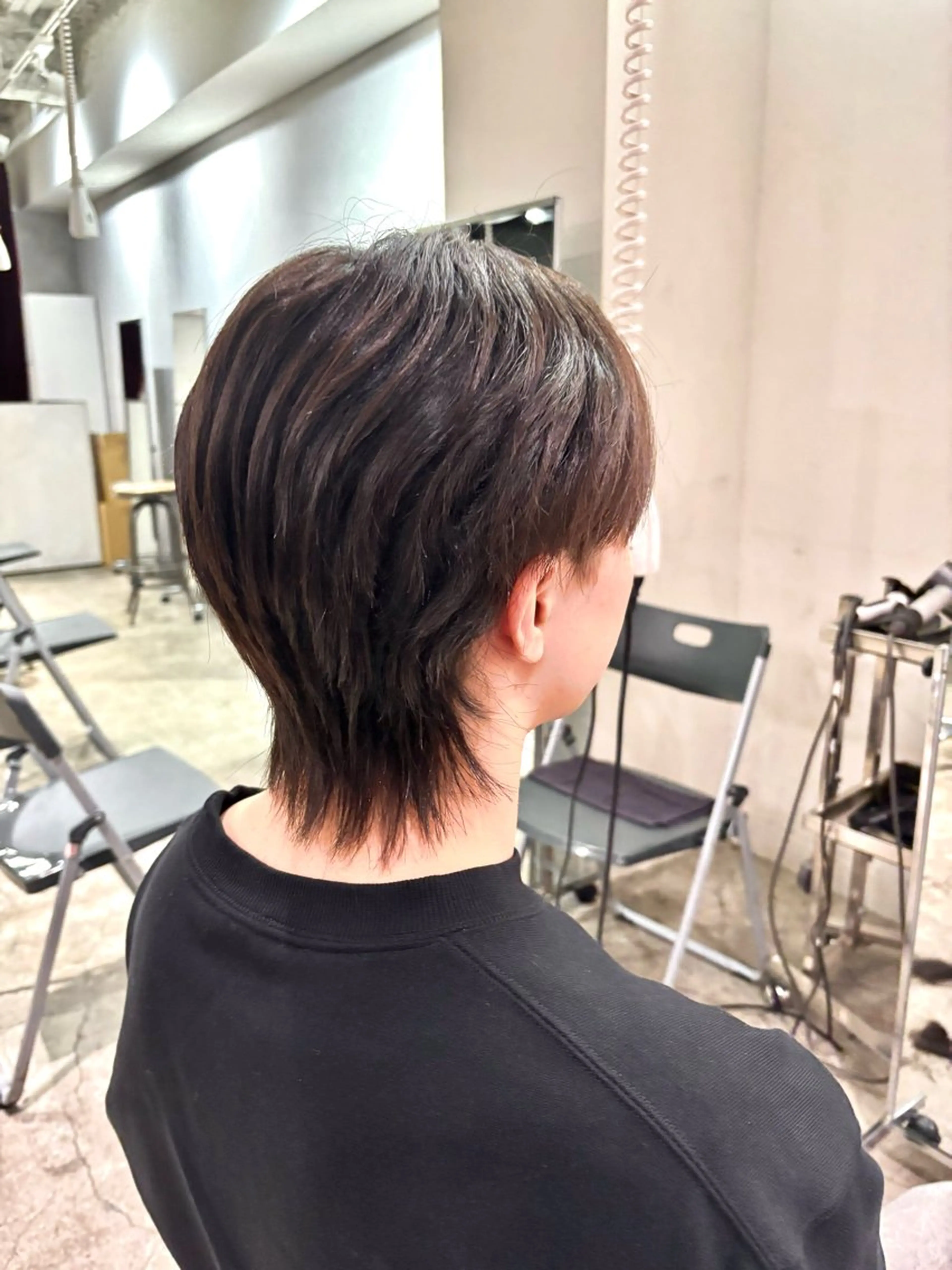 ミディアム メンズ メンズウルフカット ウルフカット たなかあゆ✨ALBU MACADEMY渋谷のヘアスタイル