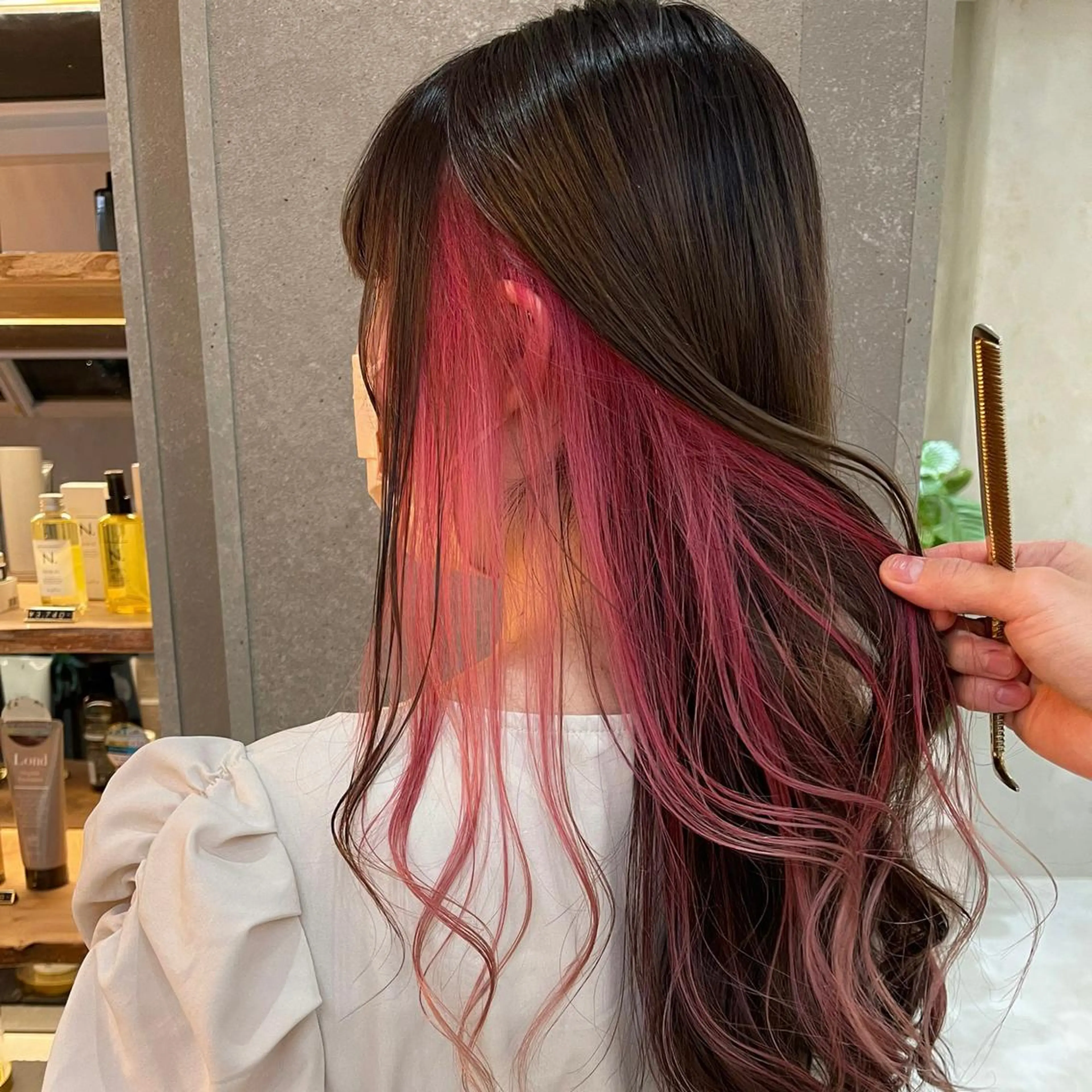 ❣インナーカラーorフェイスフレーミング（ブリーチ インナーリタッチも可） ❣➕ケアカラー➕集中補修トリートメント💙の写真