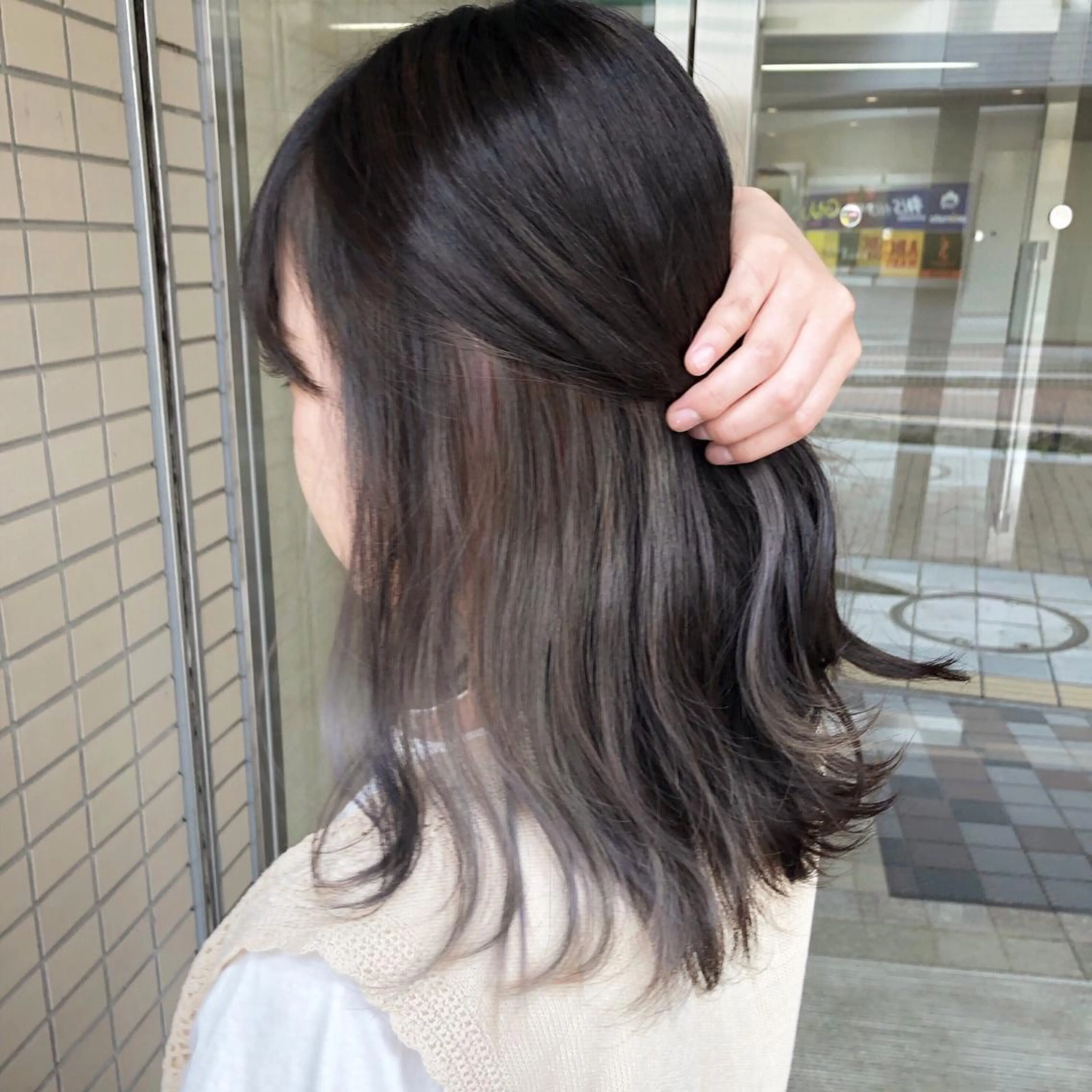 セミロング キノシタ ナオユキのヘアスタイル