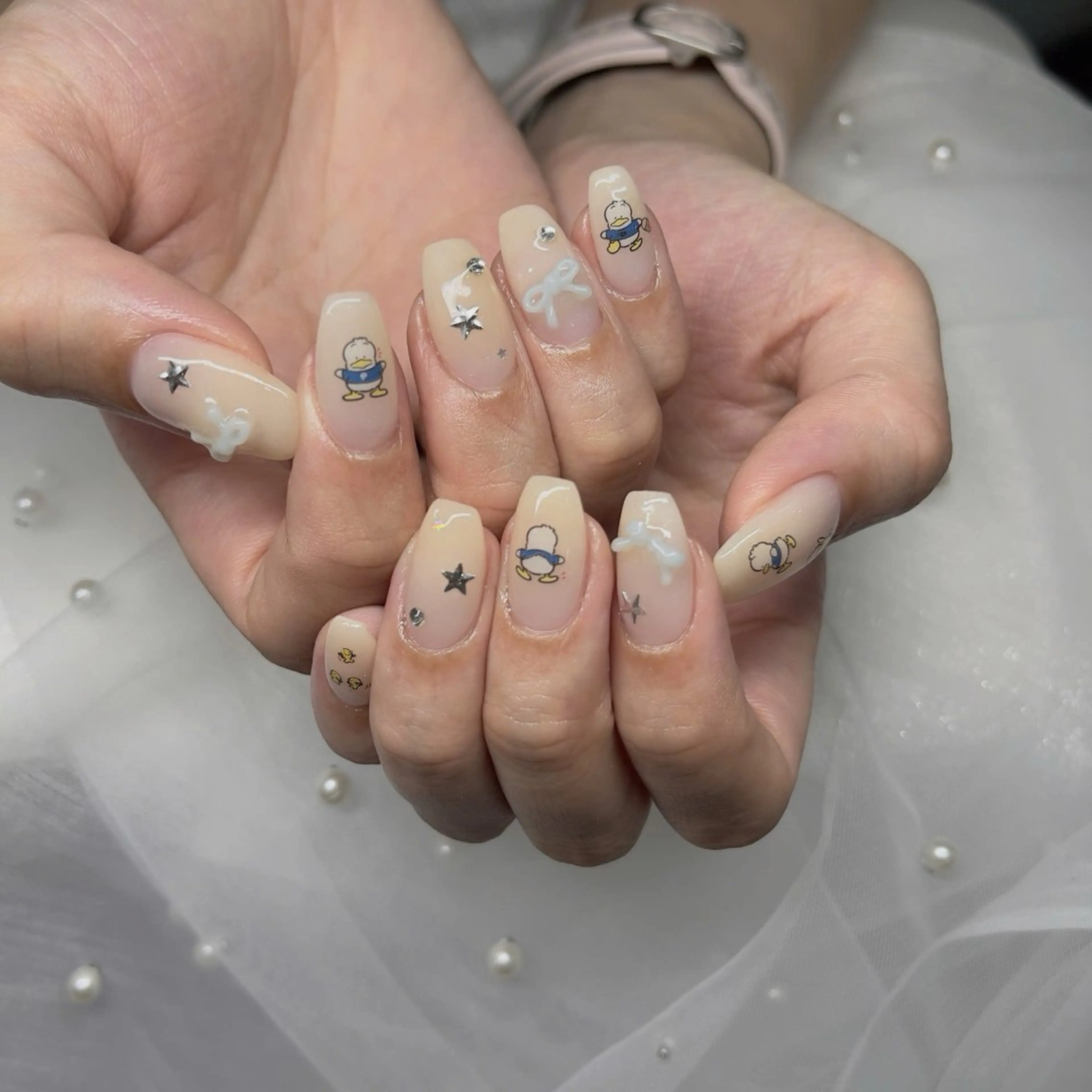 ネイル アートネイル 長さ出し フレンチネイル ジェルネイル グラデーション ハンドネイル NAILS BAR SHINJUKUのネイルデザイン