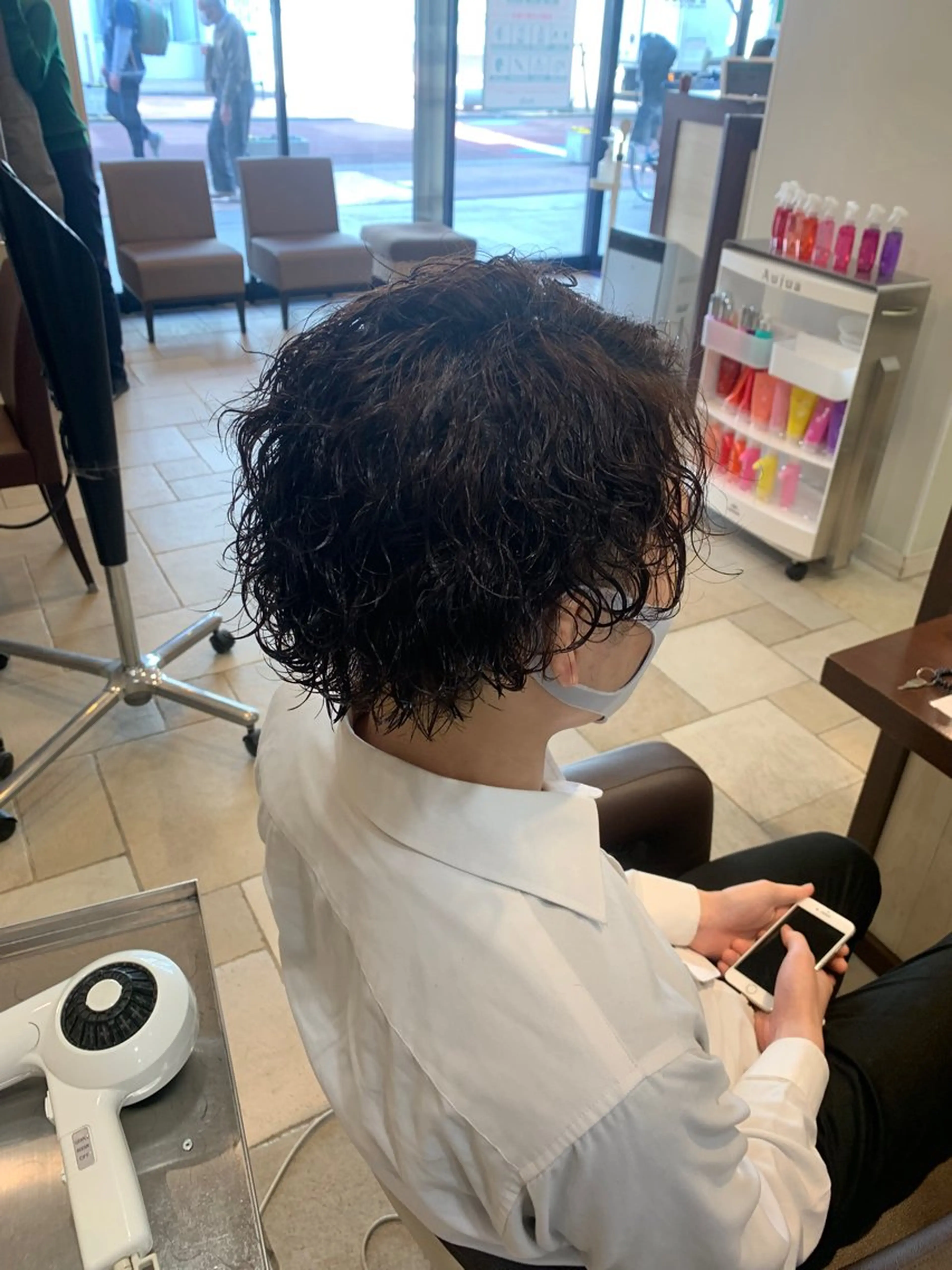 パーマ メンズ カット パーマ 大人透明感艶カラー 寺田稜のヘアスタイル