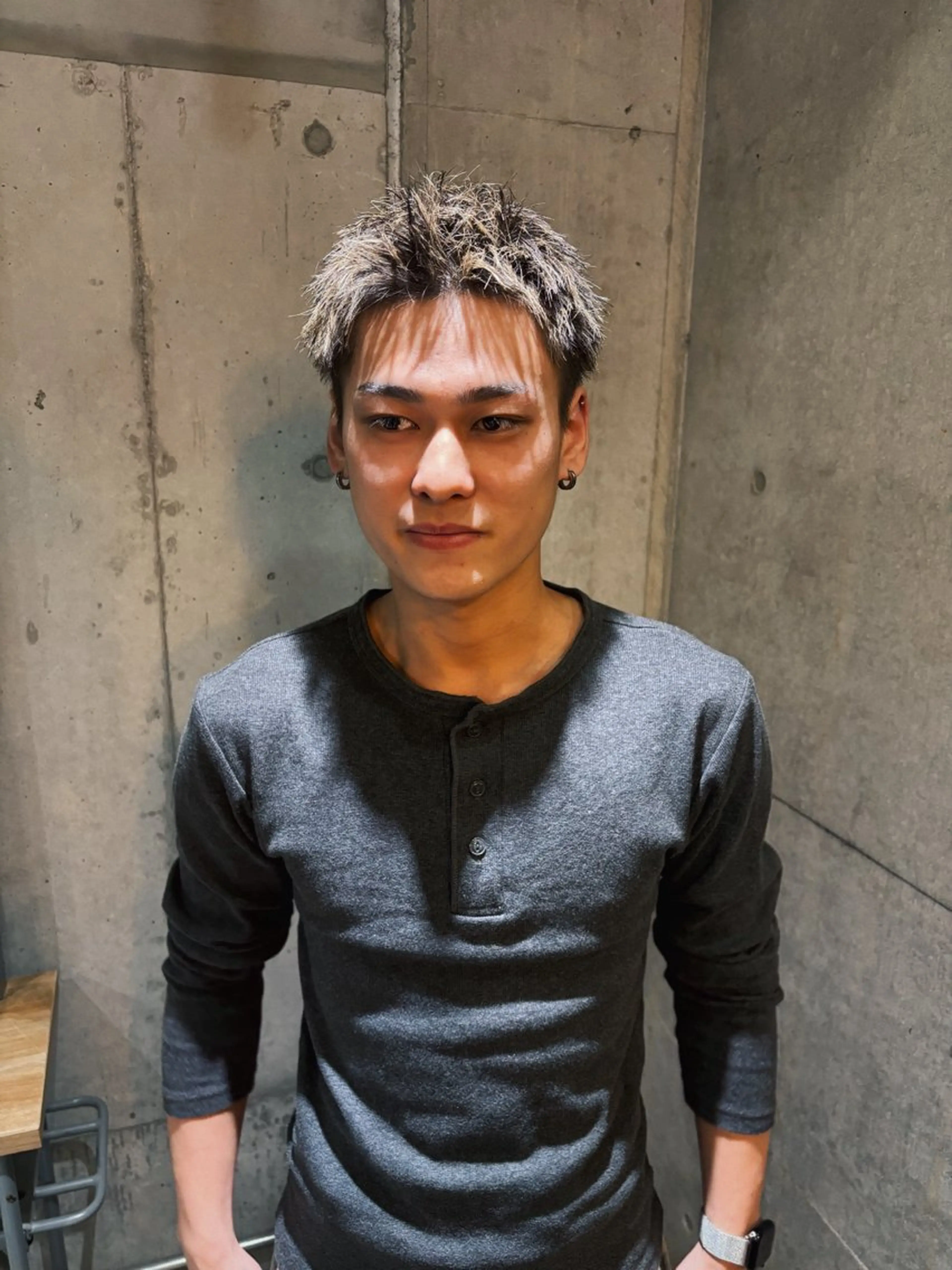 カラー パーマ メンズ カット ヘアカラー パーマ メンズ特化美容師 ハスイルイのヘアスタイル