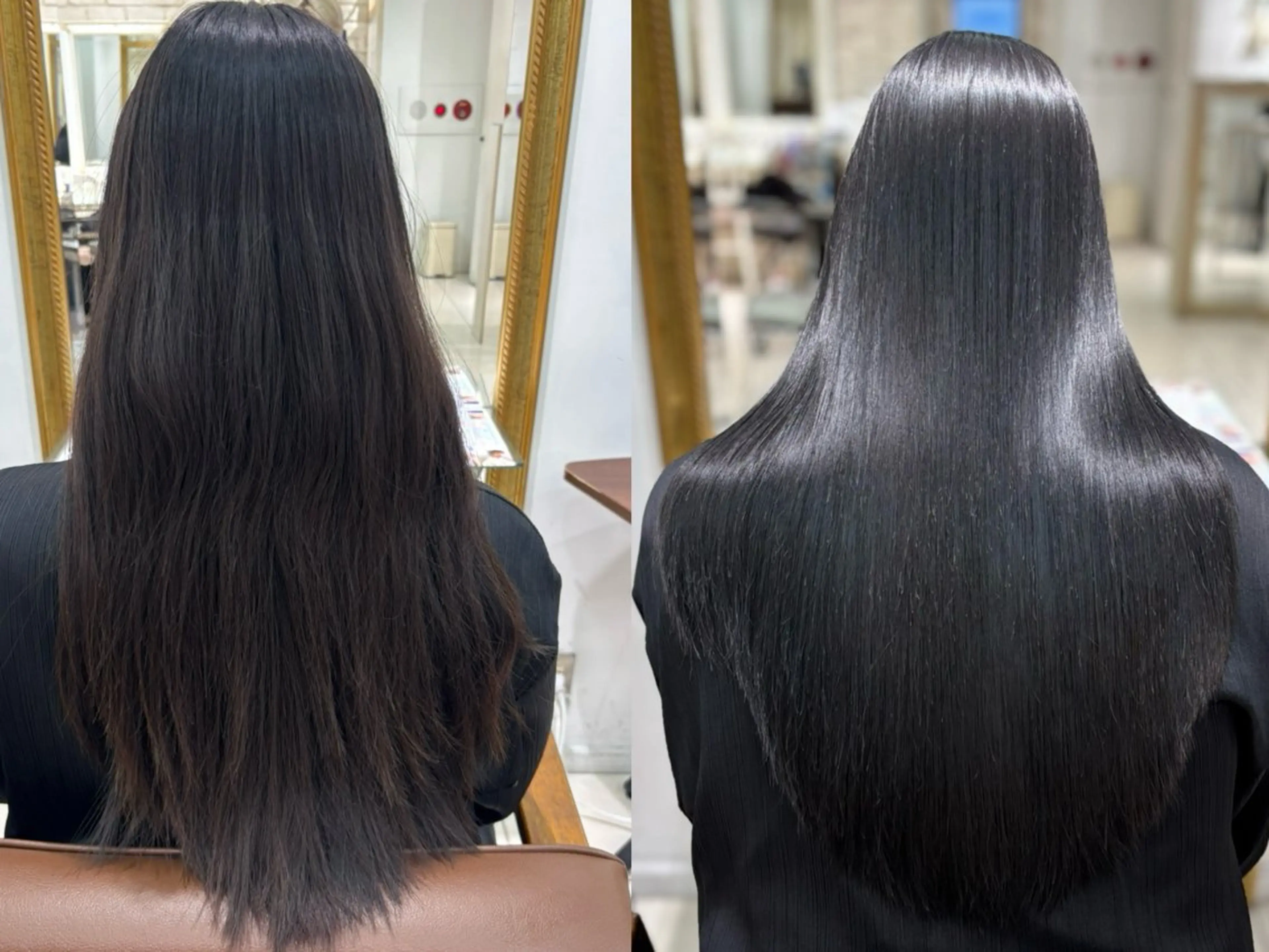 【🌟年末限定クーポン🌟】縮毛矯正orストレートパーマ➕髪質改善トリートメント　整えカット🉑　ミニプレゼント付き🎁の写真