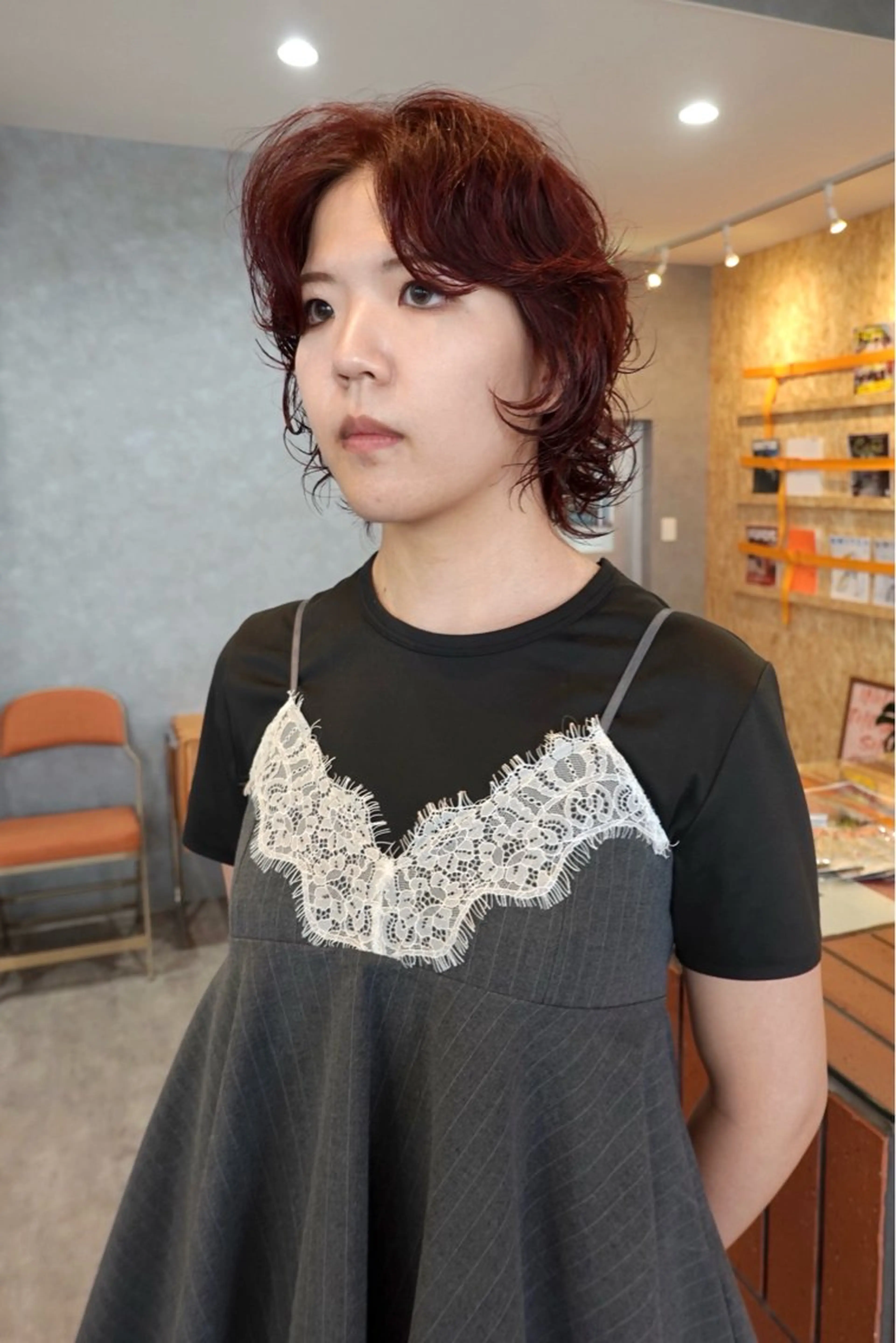 ミディアム パーマ aika/パーマ/ ショート/伏見のヘアスタイル