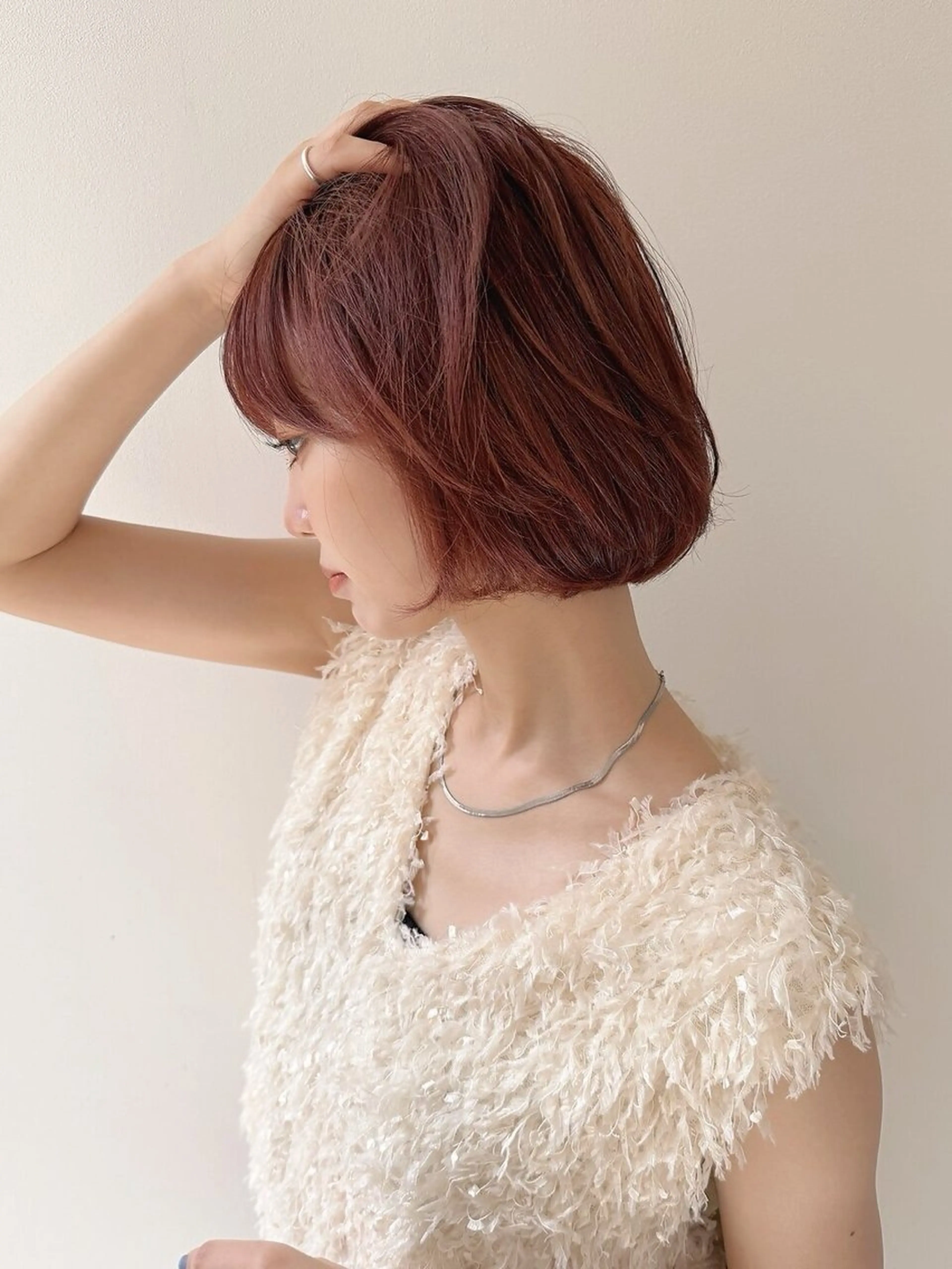 ショート カラー ショートボブ 丸みショート ボブ ショートヘア N° emirai 溝の口のヘアスタイル