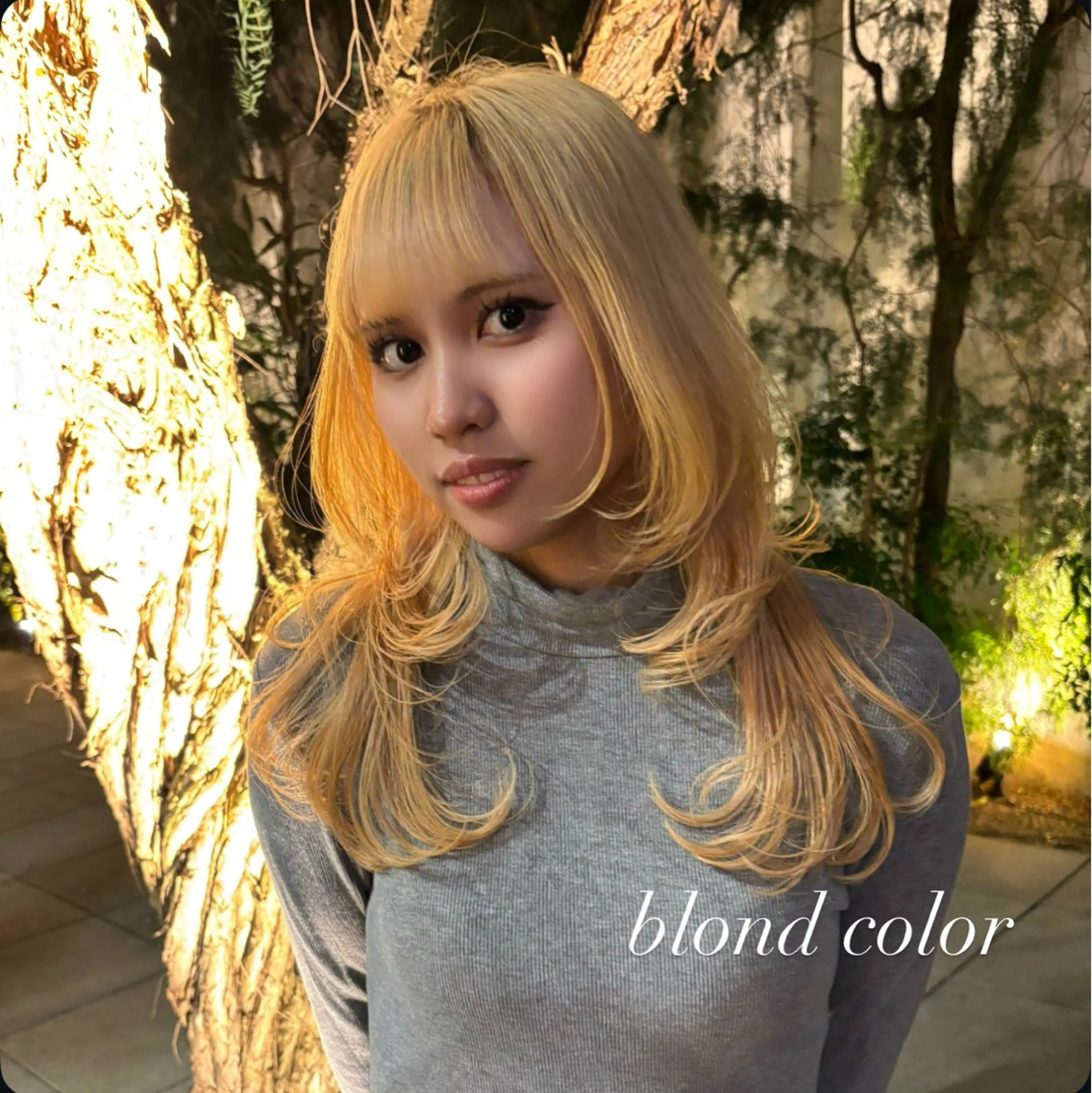 ロング カラー ヘアアレンジ ヘアカラー トリートメント backstage青山店所属・山中 あるのヘアスタイル