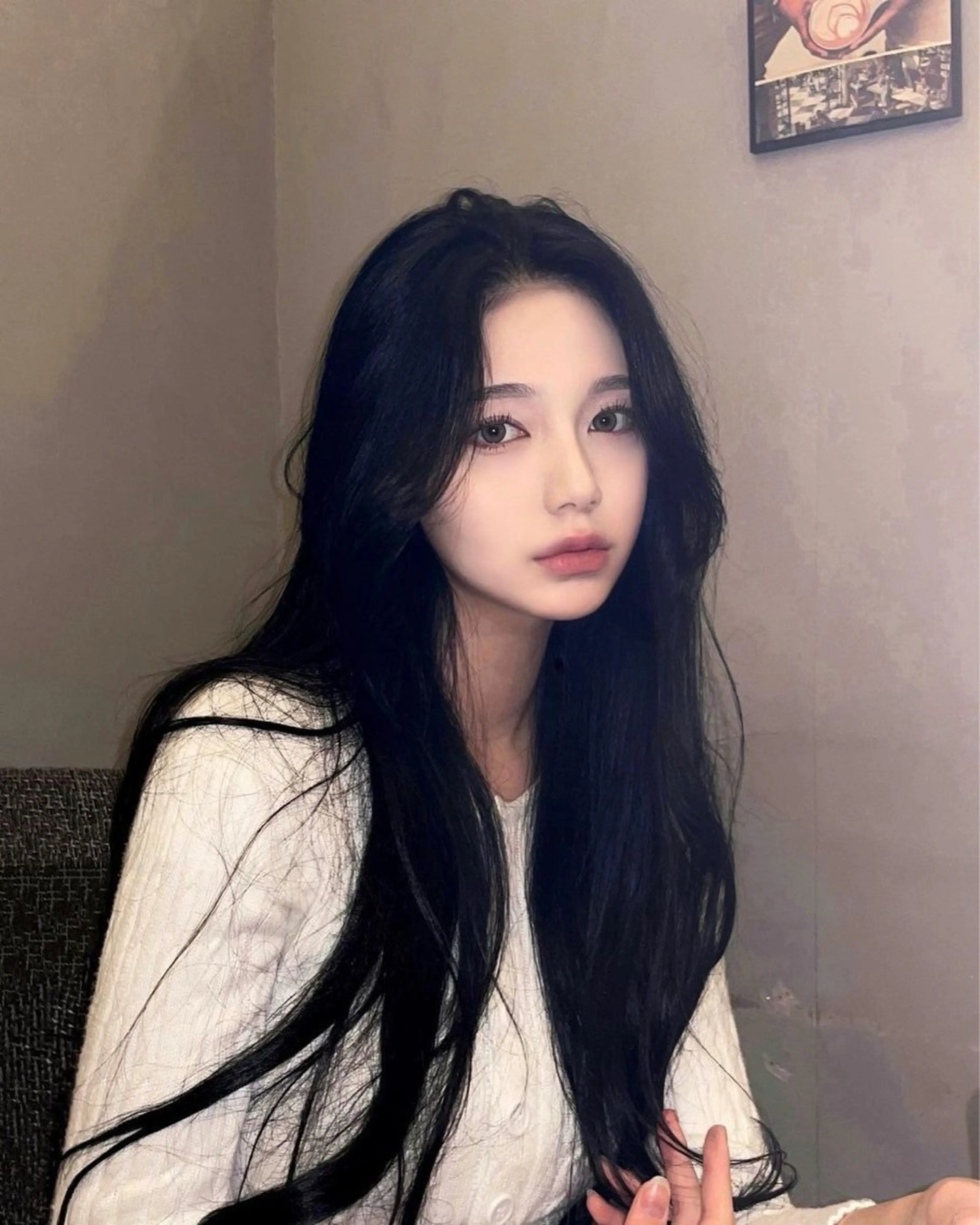 カラー カット ヘアカラー 韓国風暗髪ヘア🤍 🫧MIREIのヘアスタイル