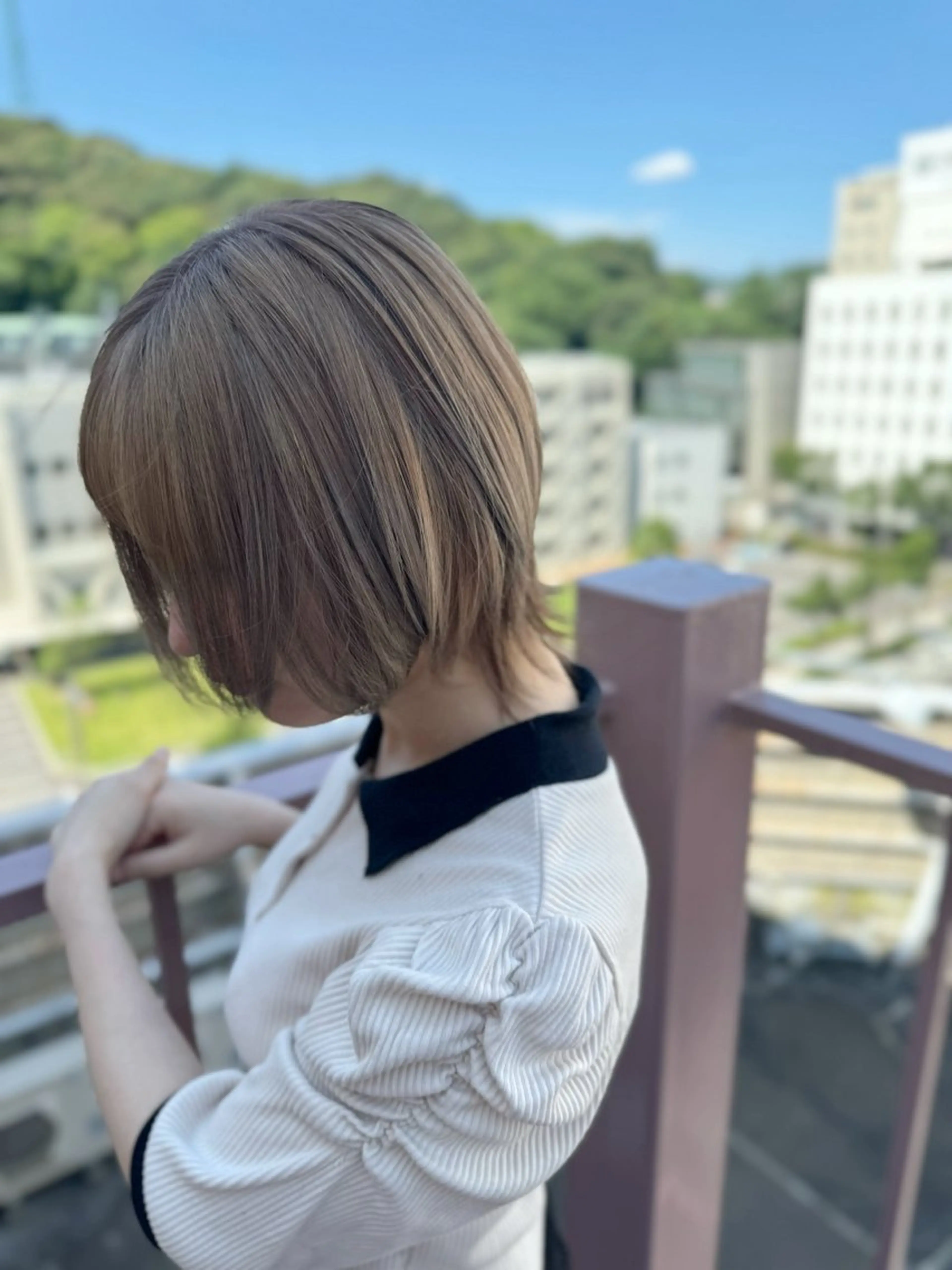 ショート カラー グレージュ ミルクティーグレージュ ヘアカラー Viage （ビアージュ）のヘアスタイル