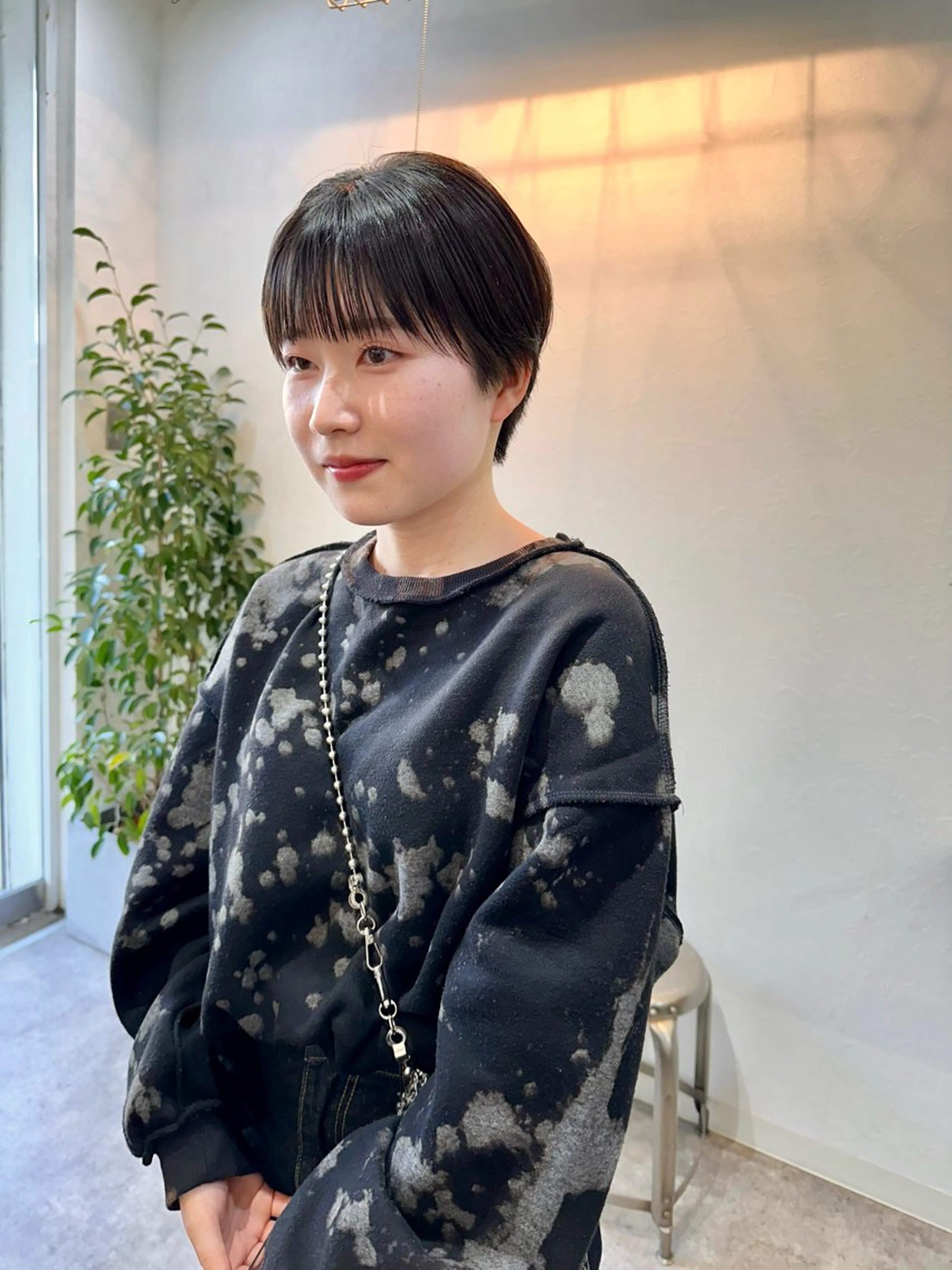 ショート カラー ショートヘア カット ヘアカラー トリートメント パーマ/透明感カラー /ボブ/吉田一生のヘアスタイル