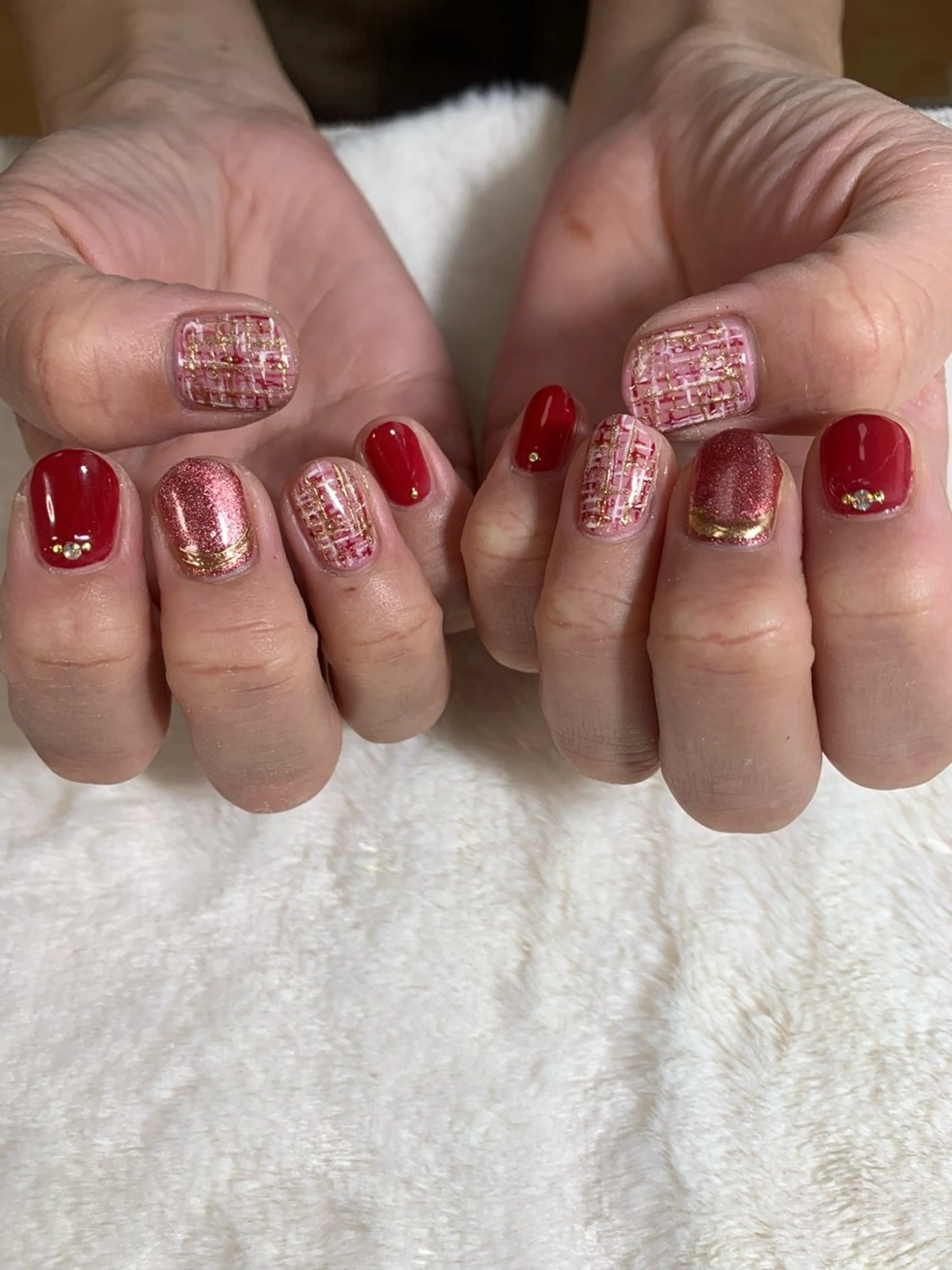 ネイル ツイードネイル ハンドネイル 北川 恭子のネイルデザイン