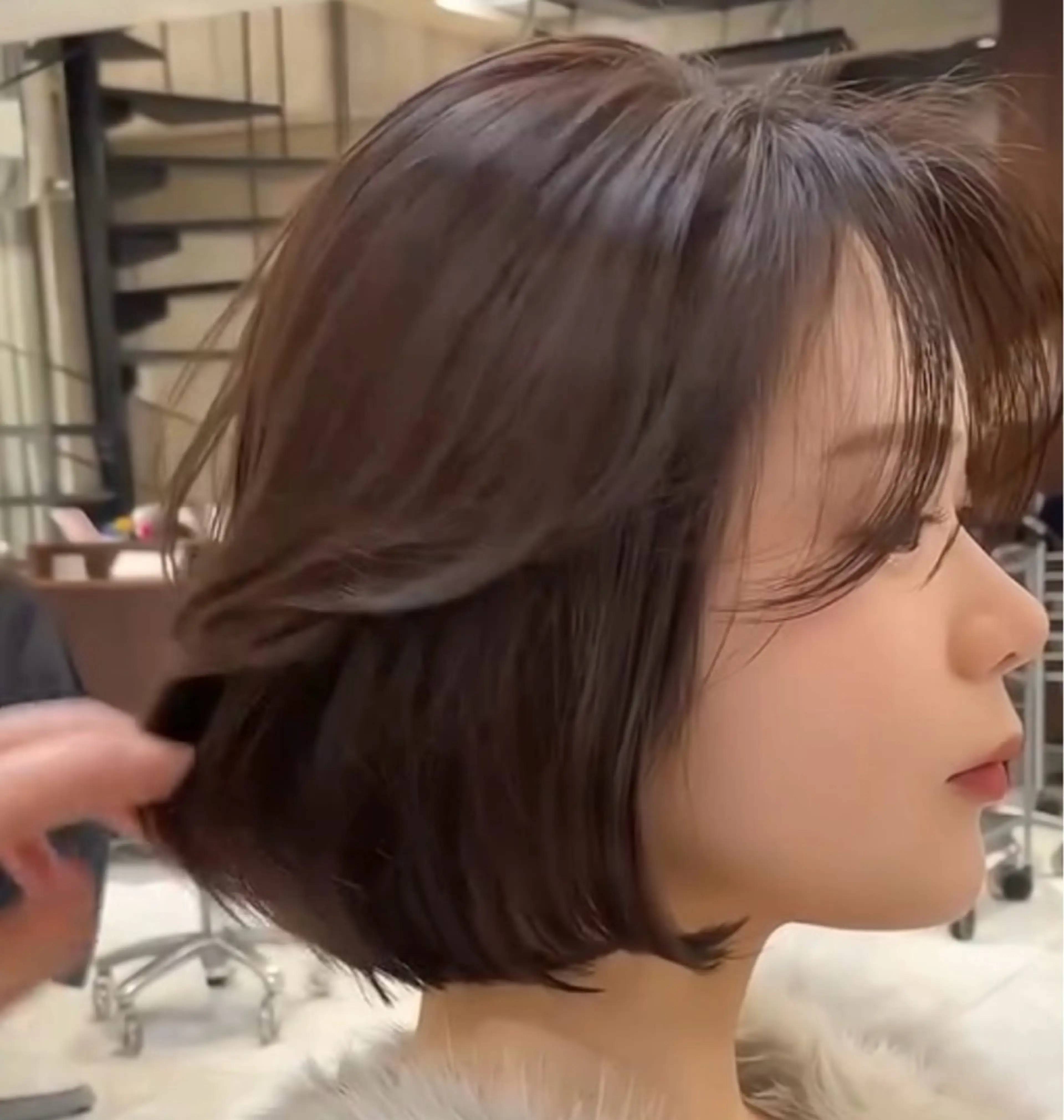 ショート rioカット縮毛 矯正♡韓国レイヤーのヘアスタイル