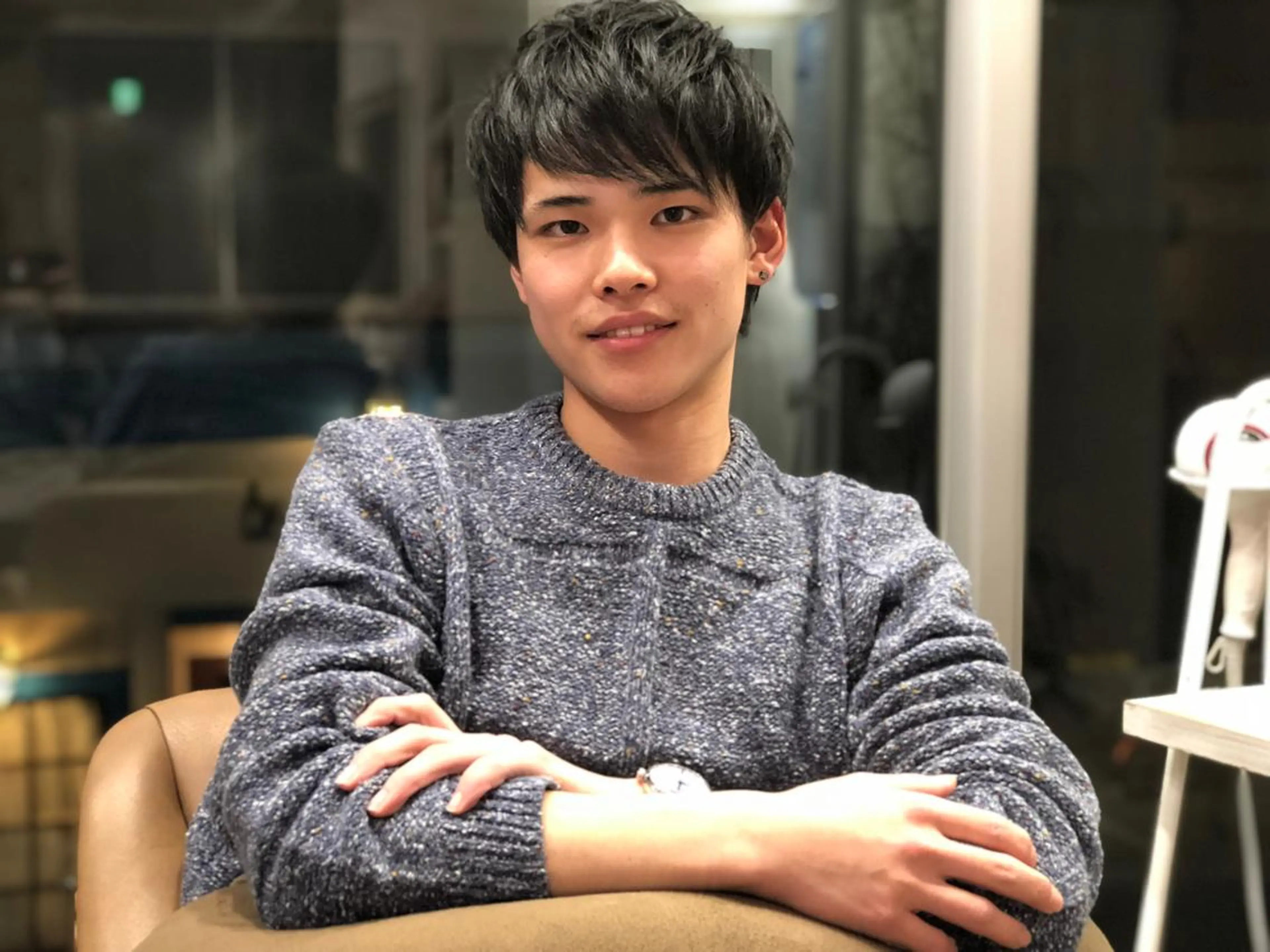 ショート パーマ メンズ メンズパーマ カット タカハシ ハヤトのヘアスタイル