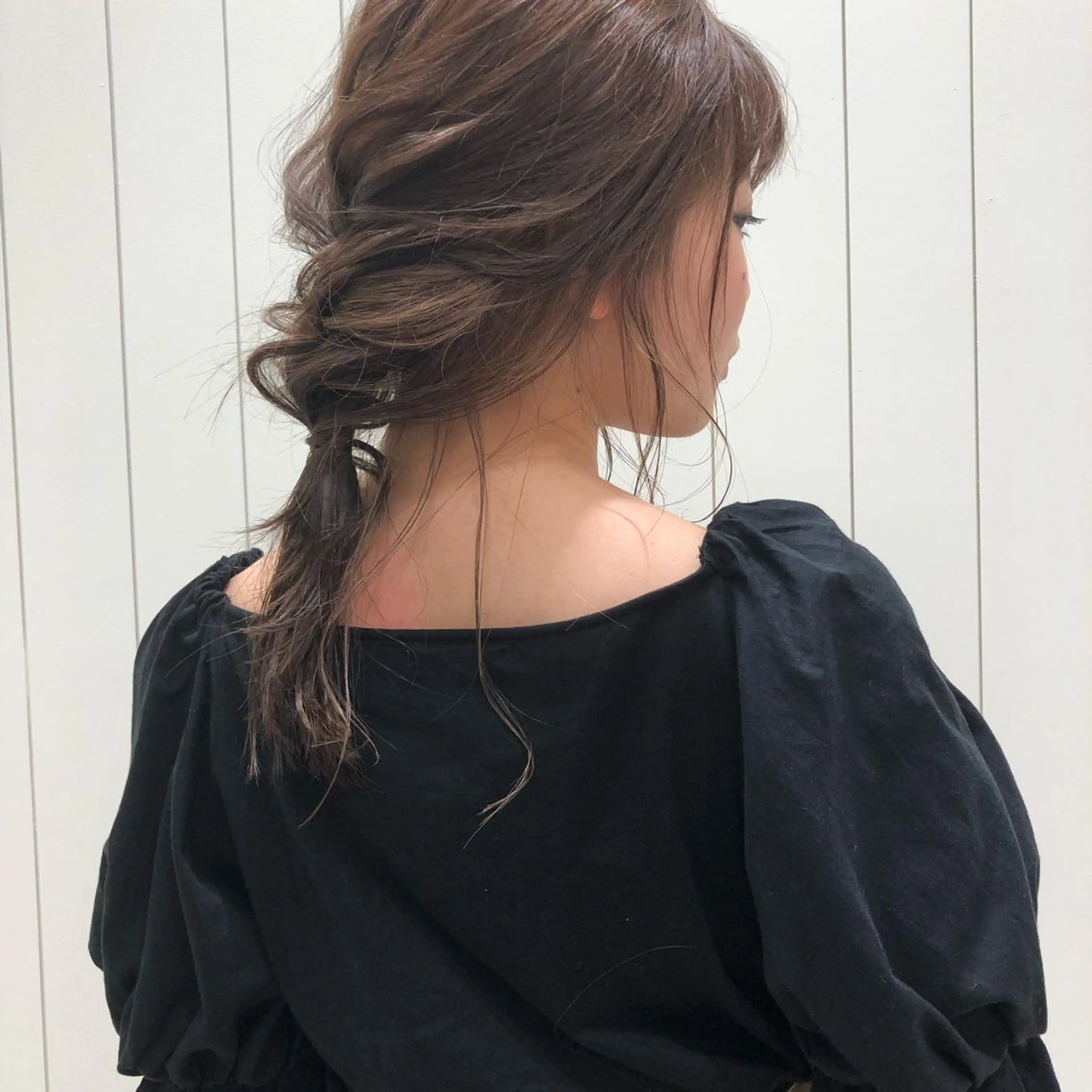 セミロング ヘアアレンジ KANAMI日暮里 韓国ヘア・メイクのヘアスタイル