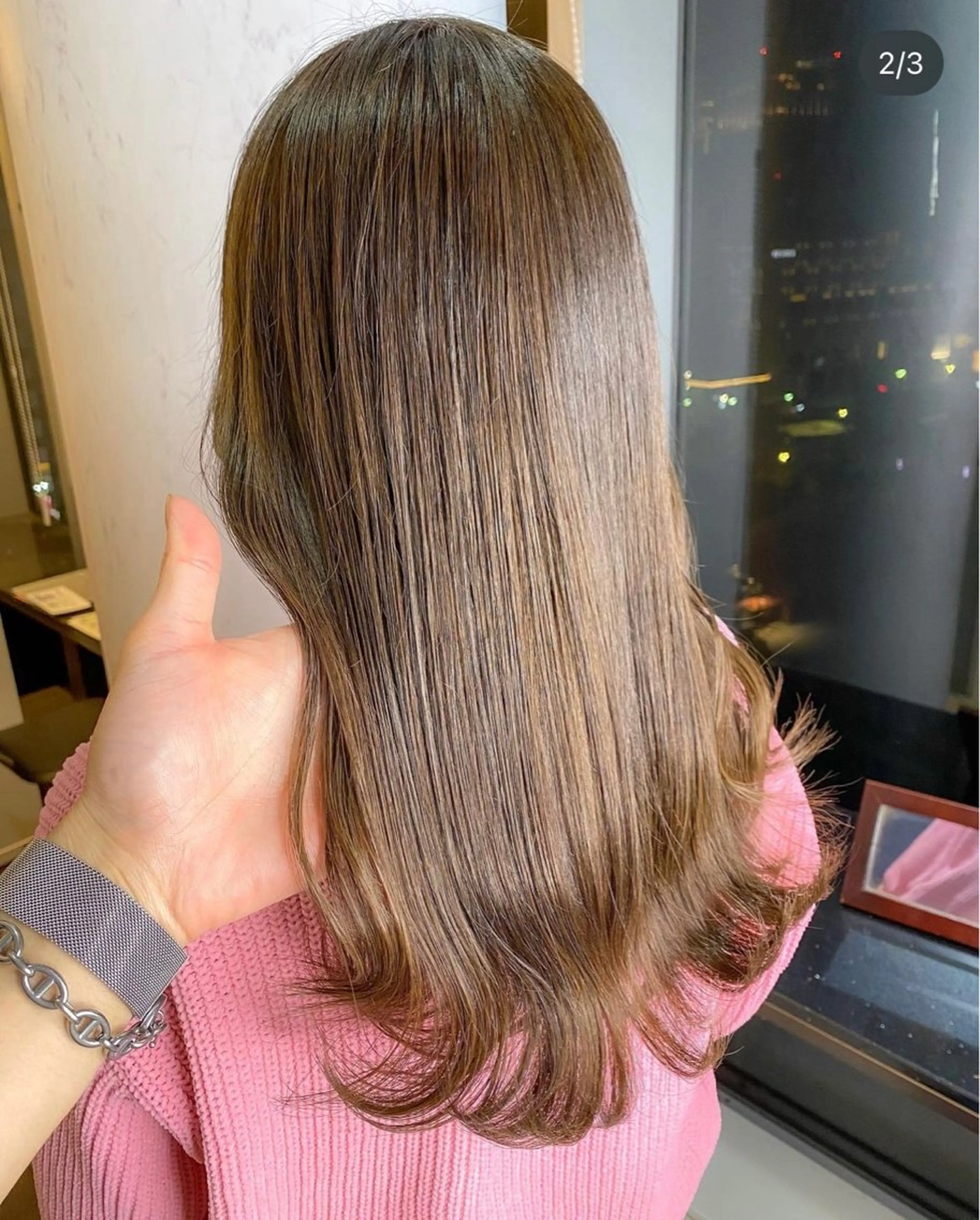 カラー グレージュ モカグレージュ 透明感カラー✨🩵 韓国ヘアkanatoのヘアスタイル