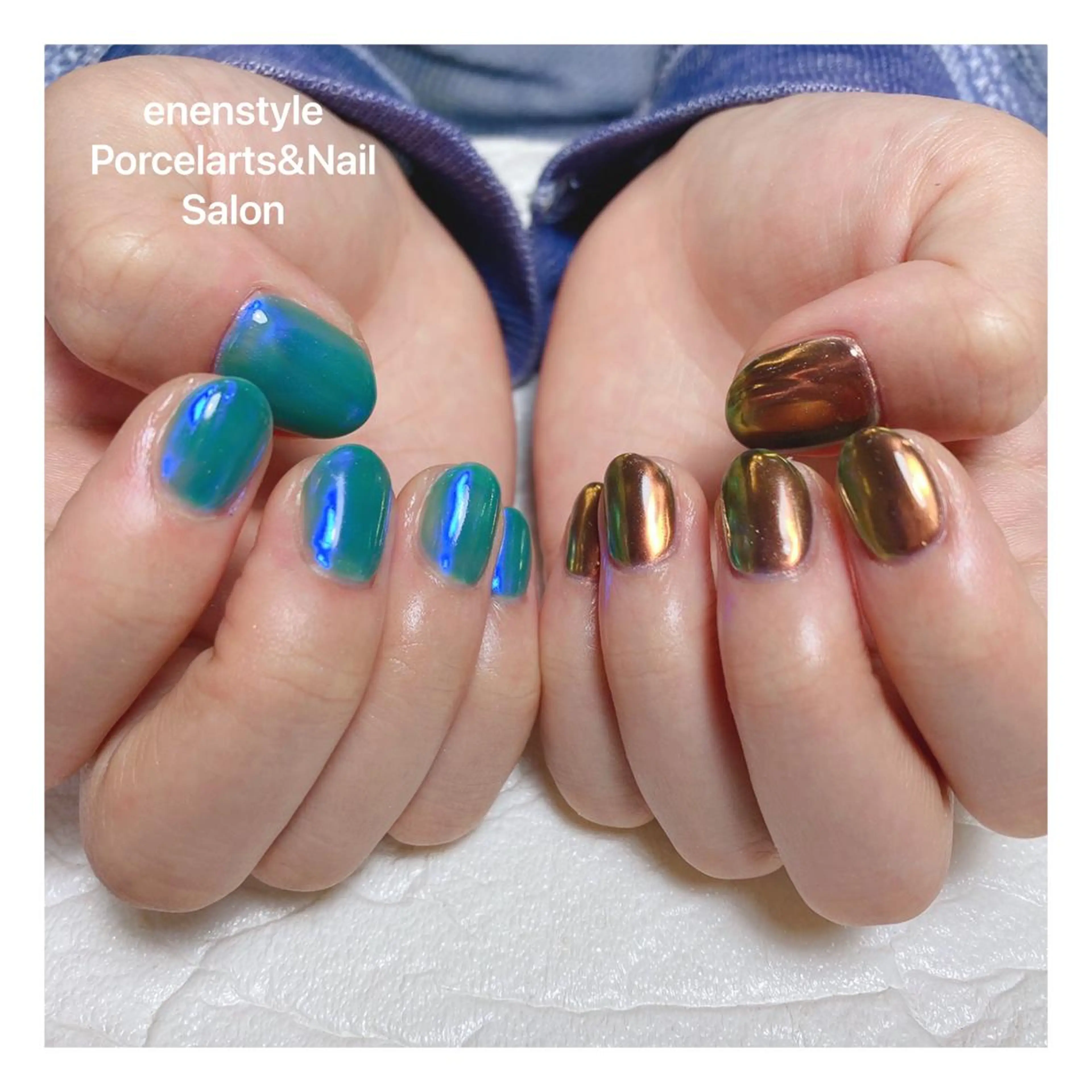 ミディアム ネイル ハンドネイル 👑enen style👑のネイルデザイン